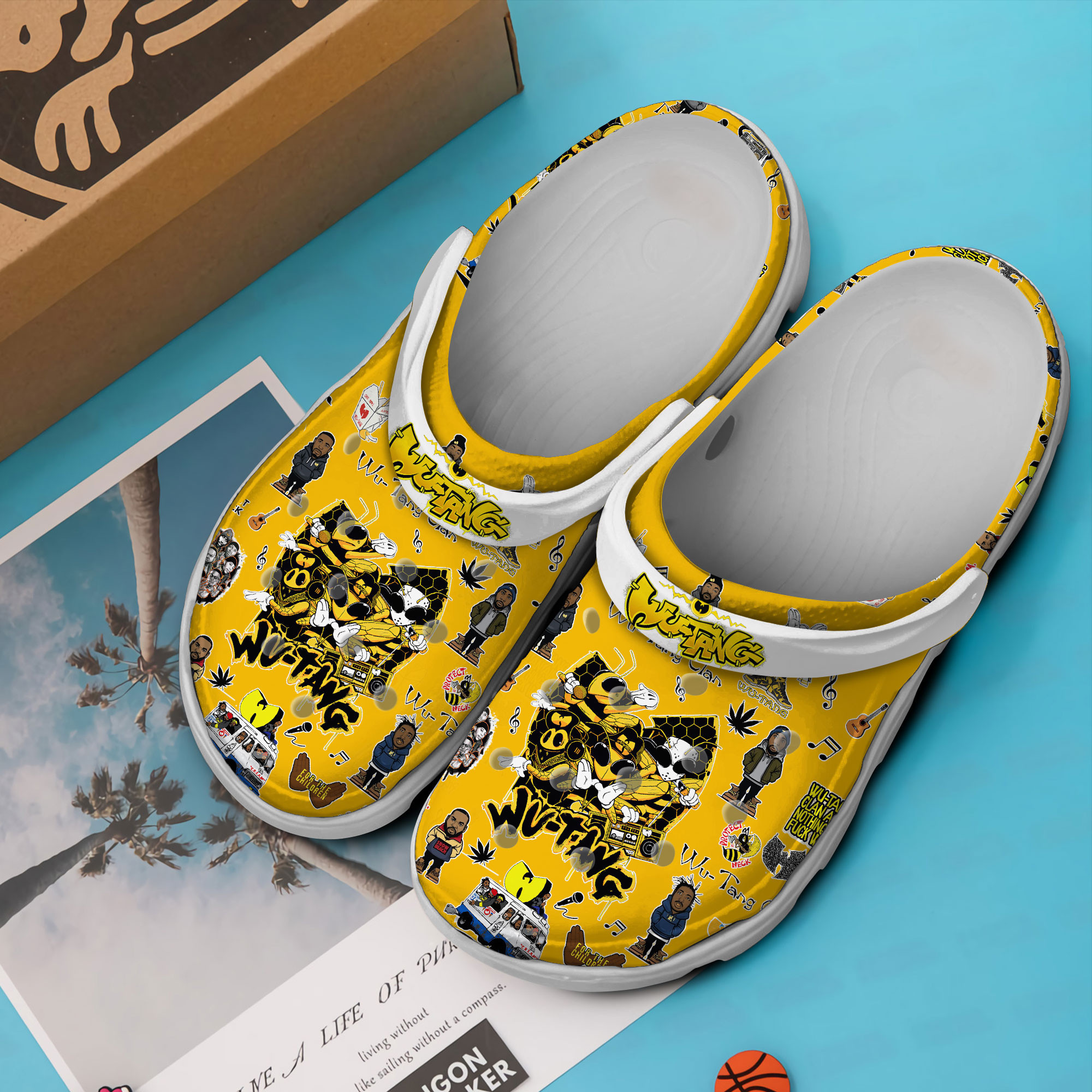 Merchidea Wu Tang Clan Music Crocs Crocband Clogs Shoes Comfortable For Men Women and Kids
