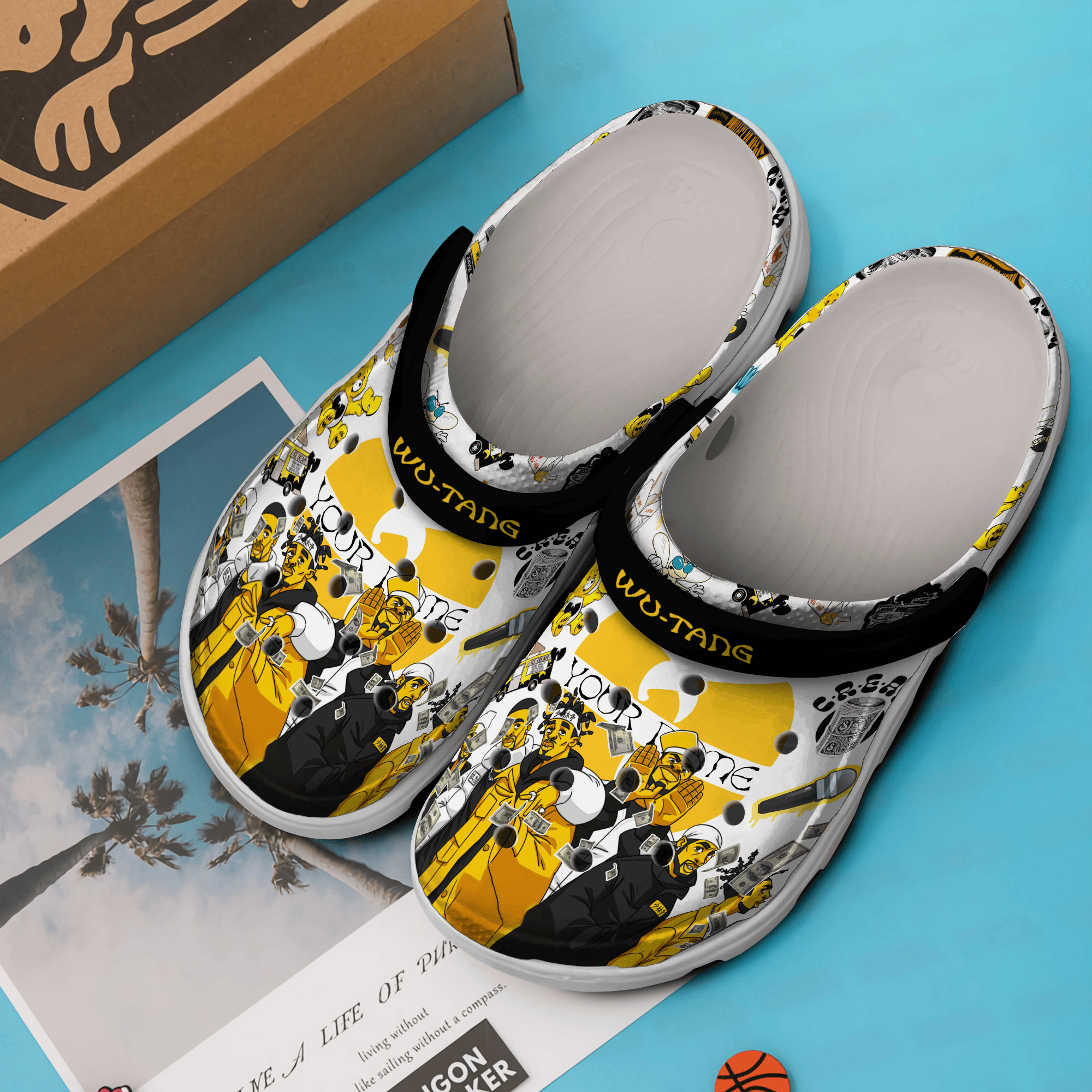 Merchidea Wu Tang Clan Music Crocs Crocband Clogs Shoes Comfortable For Men Women and Kids