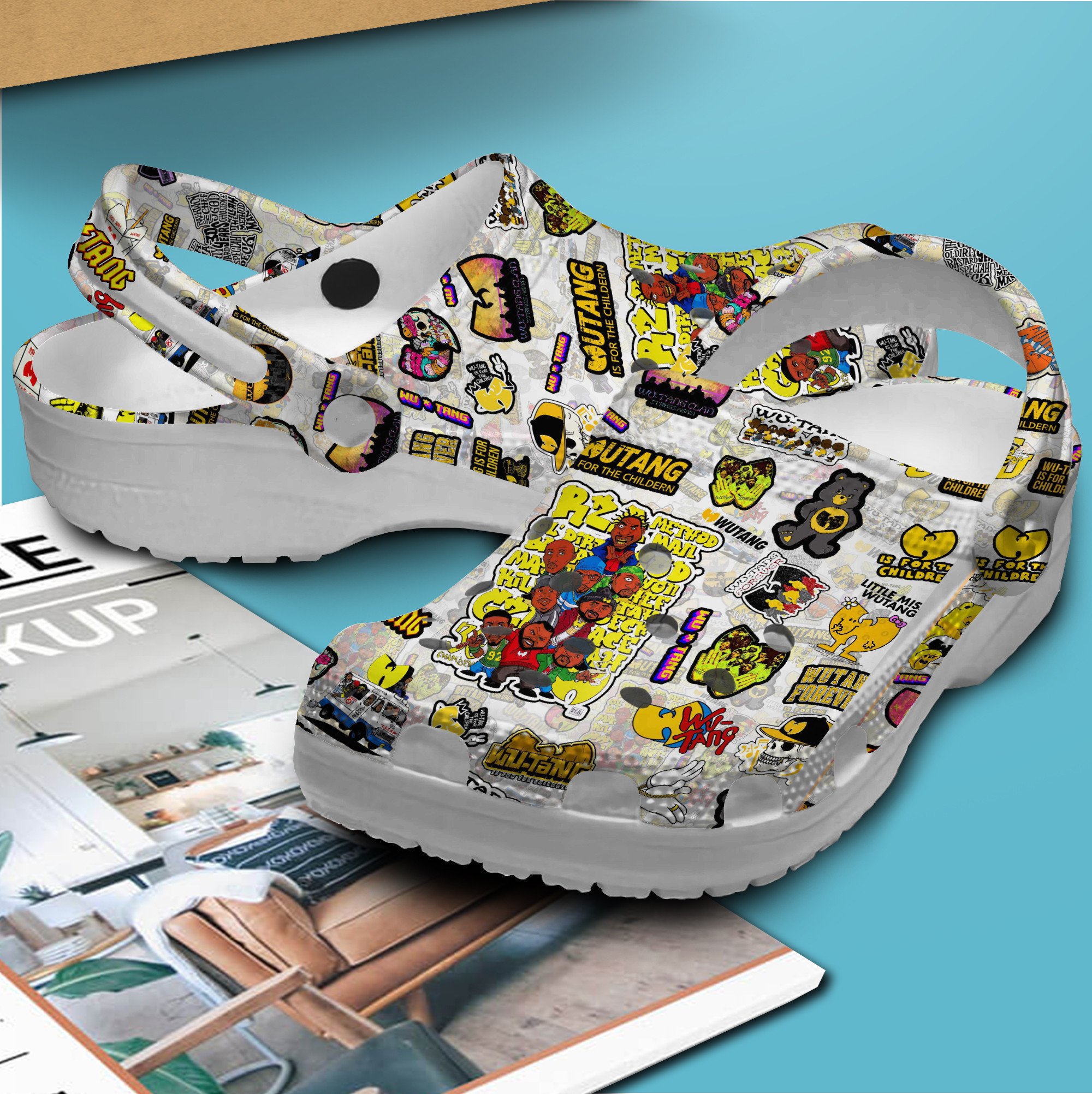 Merchidea Wu-Tang Clan Music Crocs Crocband Clogs Shoes Comfortable For Men Women and Kids