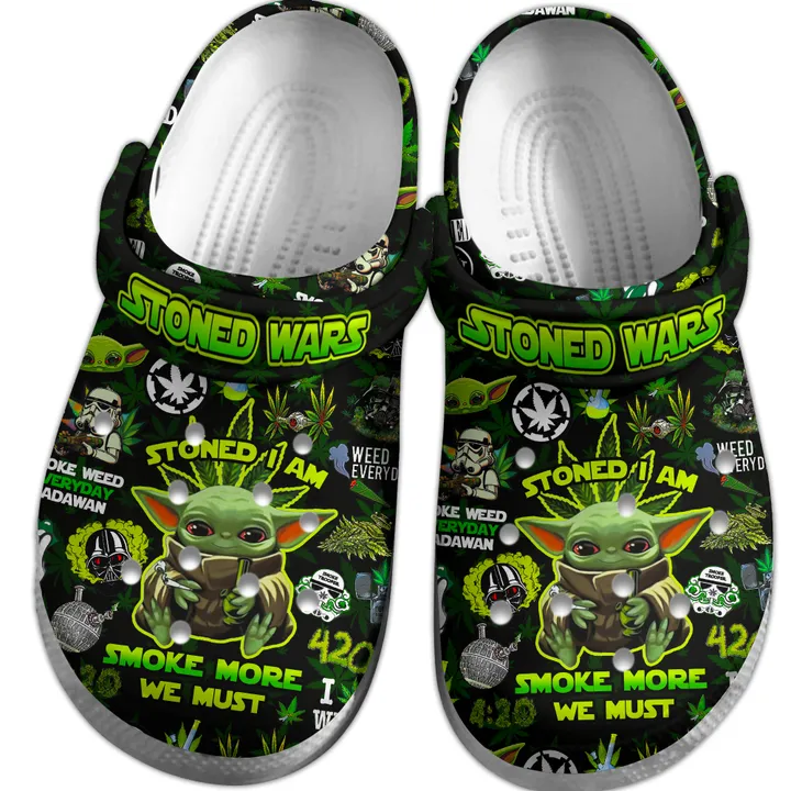 Merchidea Yoda Smoke 420 Weed Star Wars Crocs Crocband Clogs Shoes Comfortable For Men Women