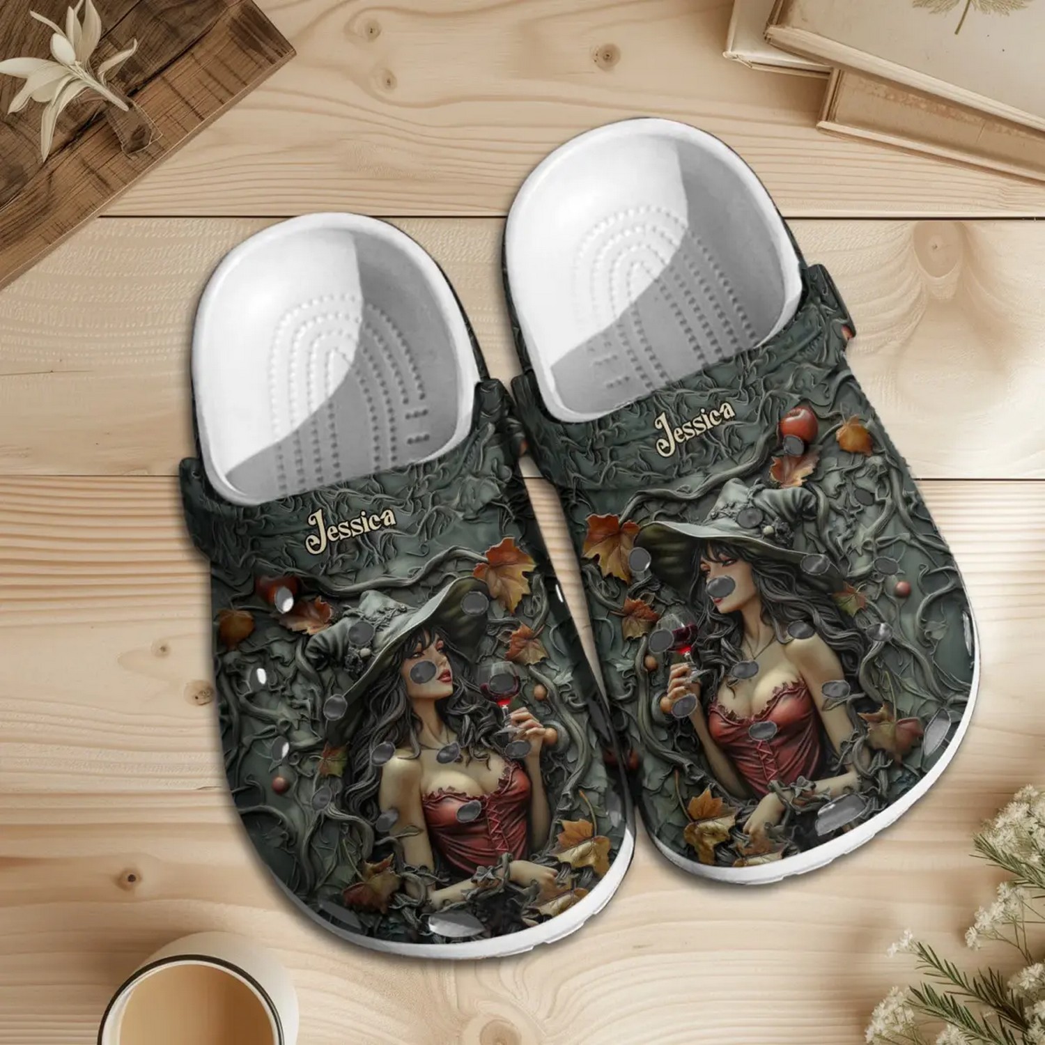 Merchidea Young Beauty Sexy Witch Halloween Crocs Crocband Clogs Shoes Comfortable For Men Women and Kids