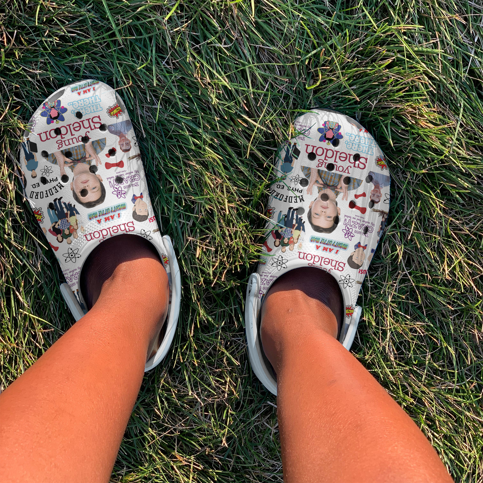 Merchidea Young Sheldon Alone and Happy Movie Crocs Crocband Clogs Shoes Comfortable For Men Women and Kids