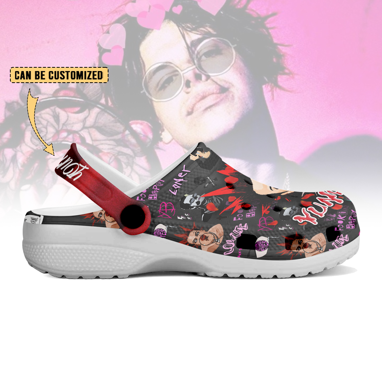 Merchidea Yungblud x Halloween Crocs Crocband Clogs Shoes Comfortable For Men Women and Kids