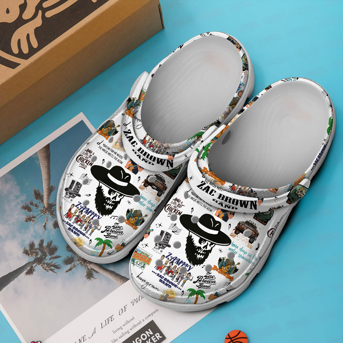 Merchidea Zac Brown Band Music Crocs Crocband Clogs Shoes Comfortable For Men Women and Kids