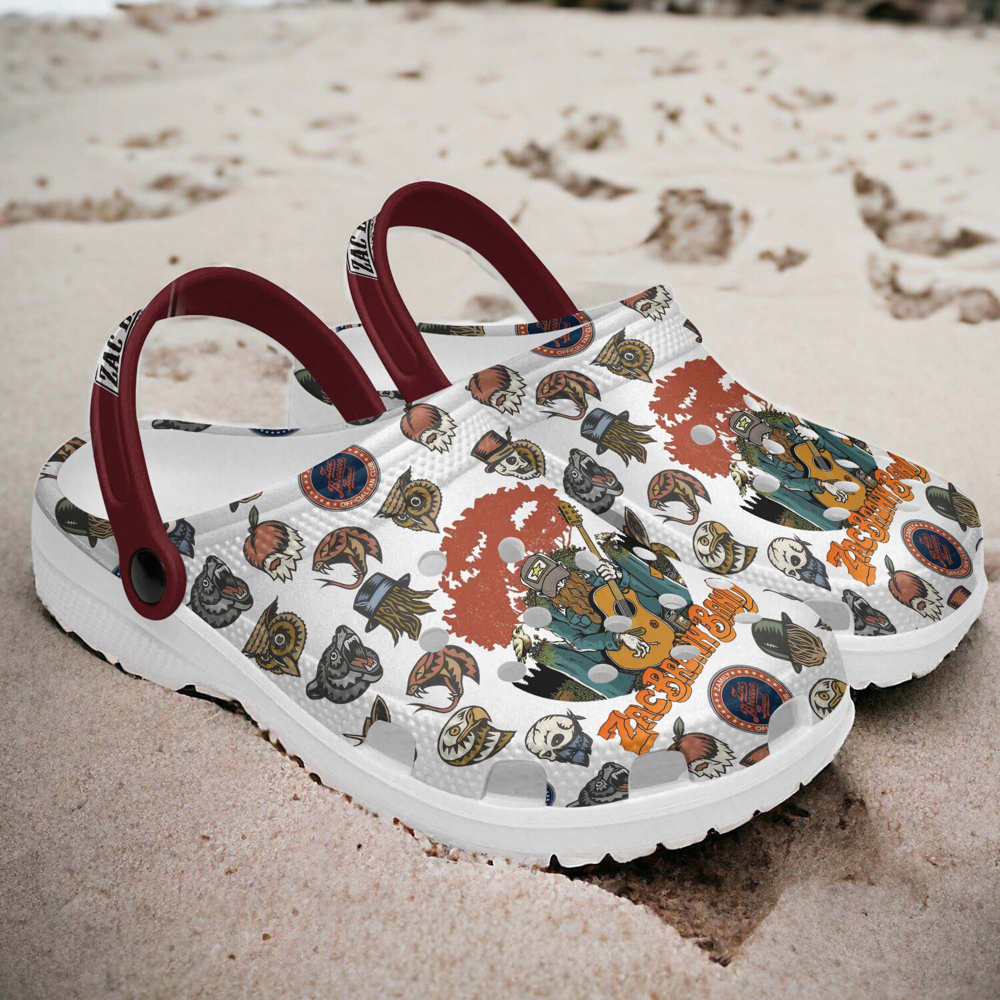 Merchidea Zac Brown Brand Music Crocs Crocband Clogs Shoes Comfortable For Men Women and Kids