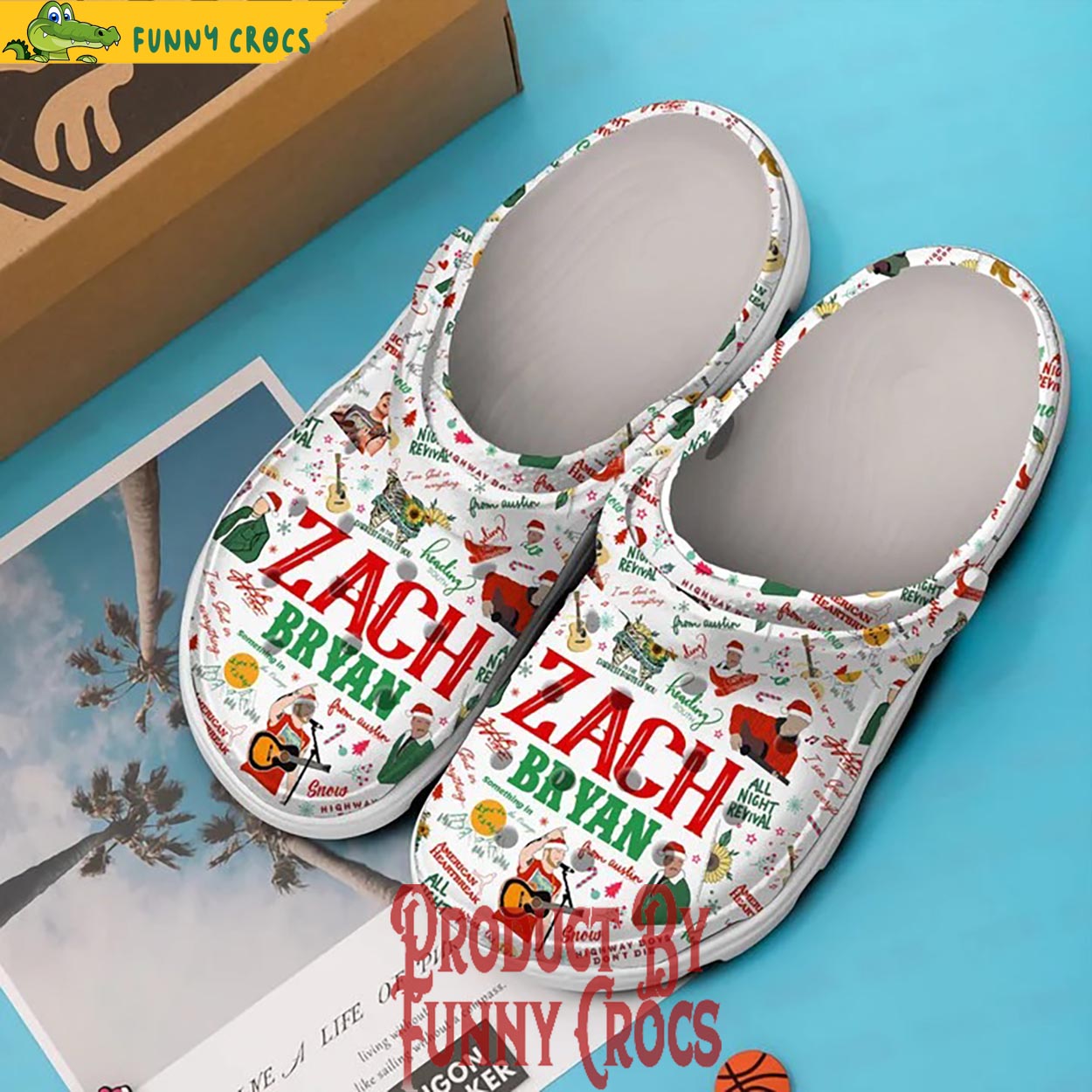 Merchidea Zach Bryan Music Christmas Crocs Crocband Clogs Shoes Comfortable For Men Women and Kids