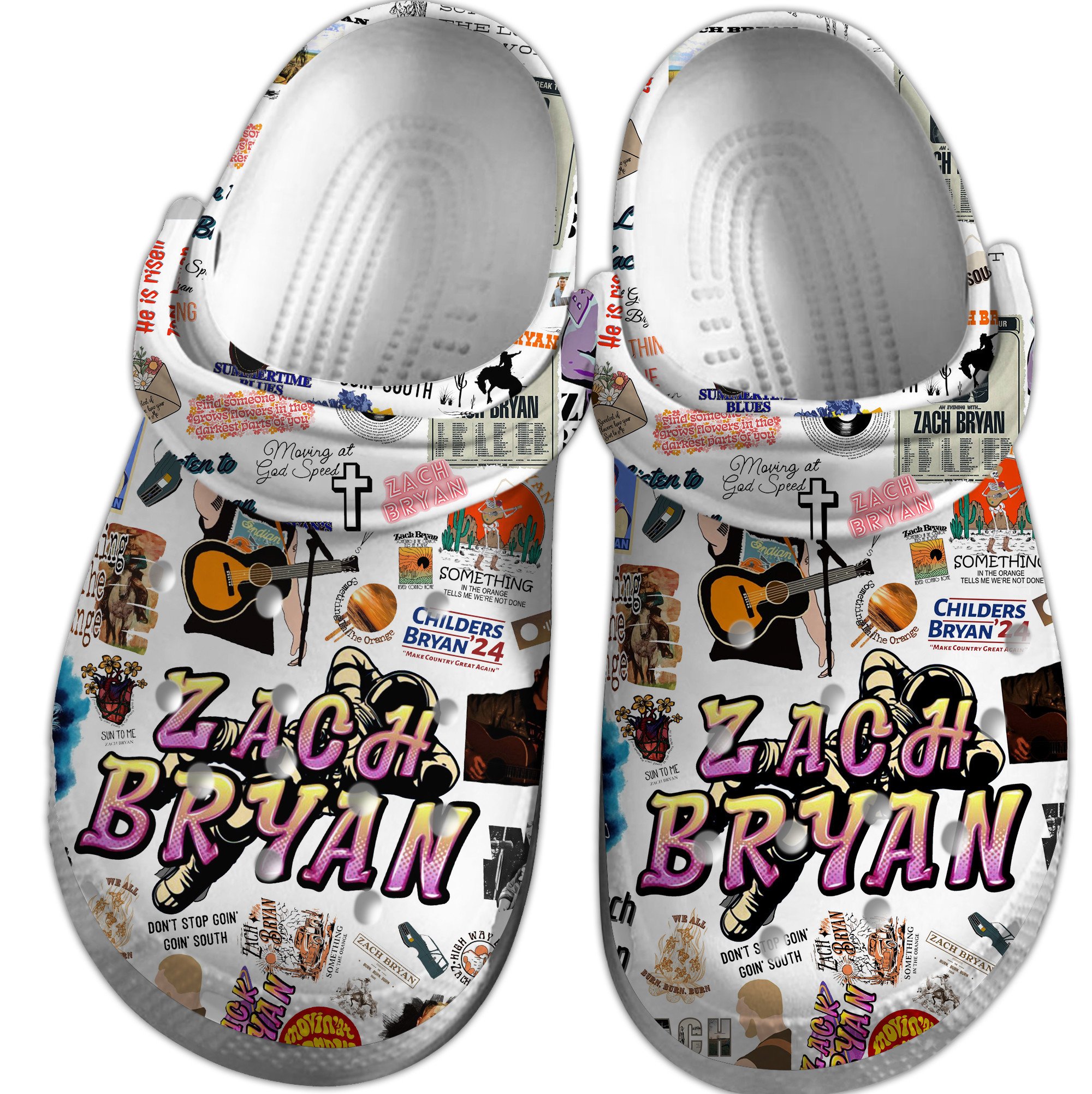 Merchidea Zach Bryan Music Crocs Crocband Clogs Shoes Comfortable For Men Women and Kids