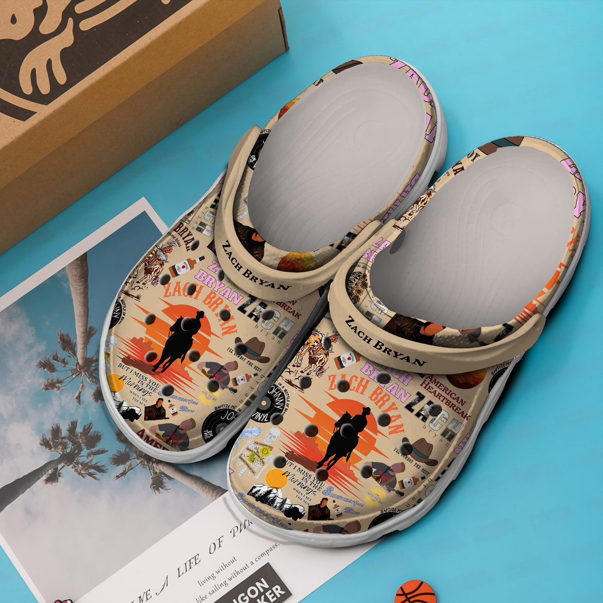 Merchidea Zach Bryan Music Premium Crocs Crocband Clogs Shoes Comfortable For Men Women and Kids