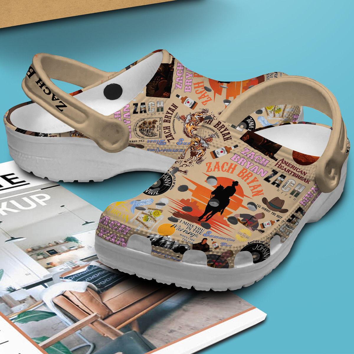 Merchidea Zach Bryan Music Premium Crocs Crocband Clogs Shoes Comfortable For Men Women and Kids