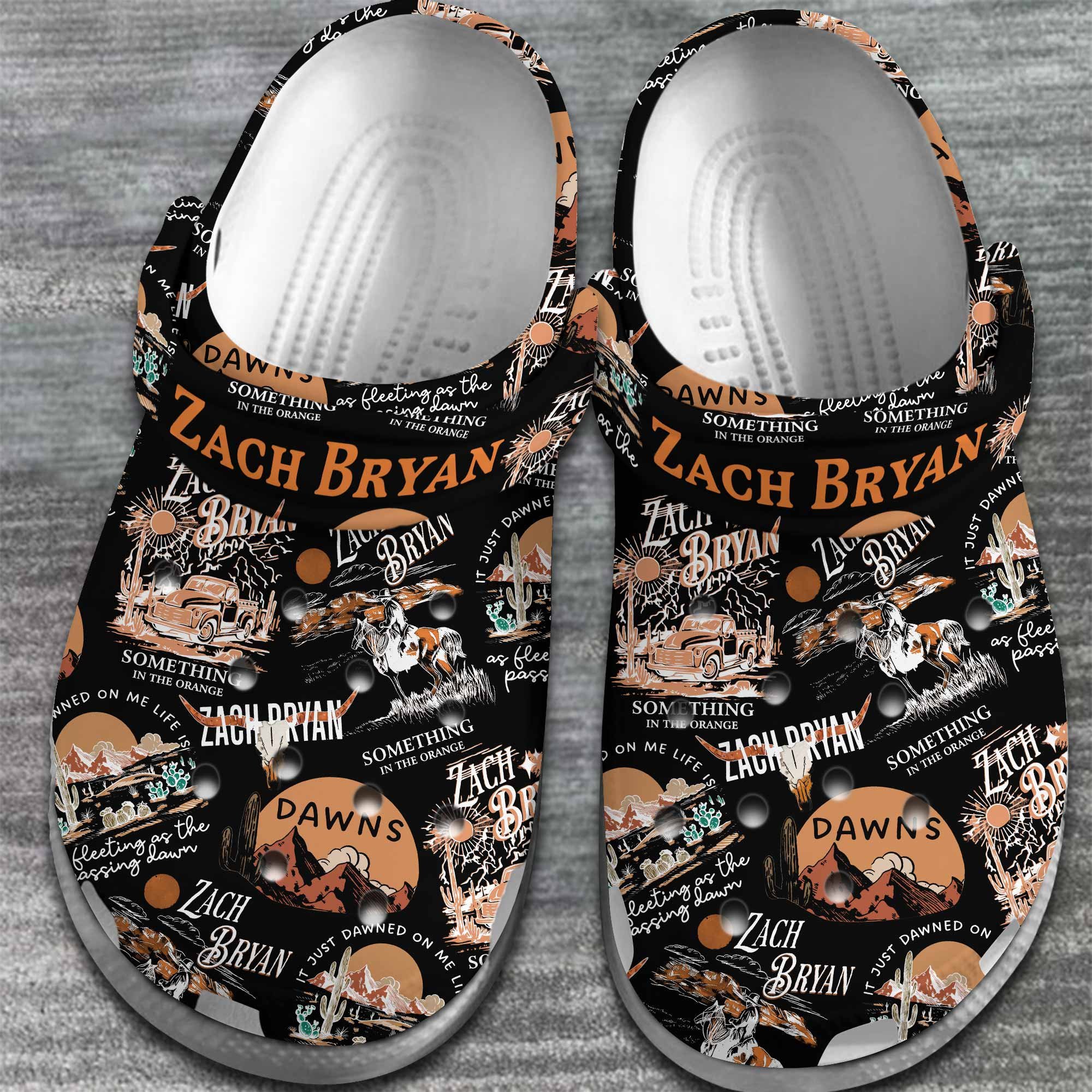 Merchidea Zach Bryan Singer Music Crocs Crocband Clogs Shoes Comfortable For Men Women and Kids
