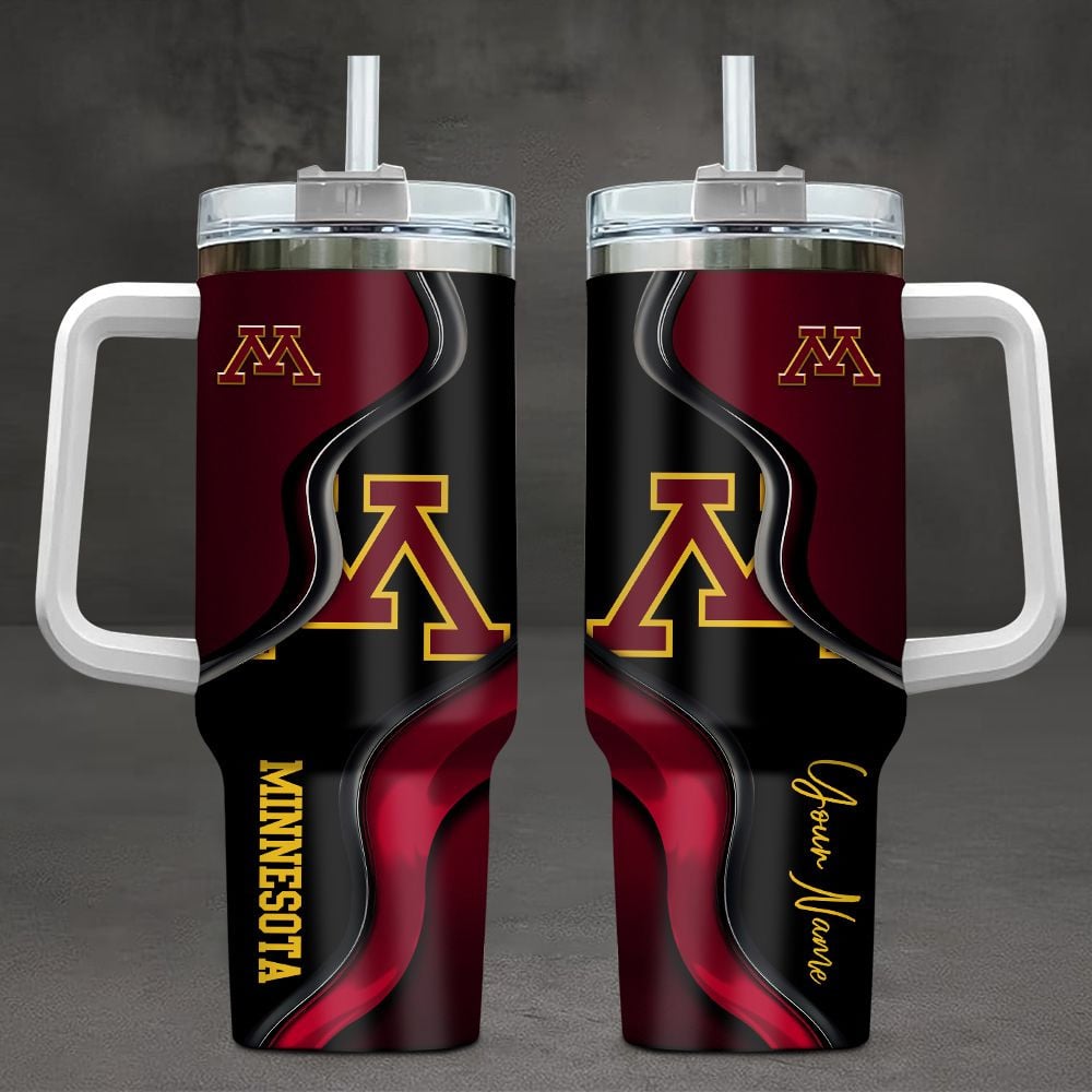 Minnesota Golden Gophers NCAA Custom Stanley Quencher 40oz Stainless Steel Tumbler With Handle