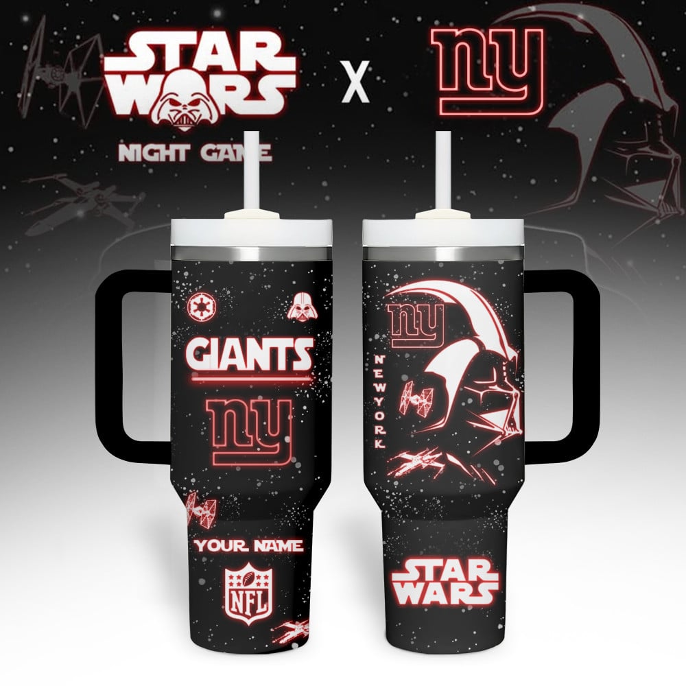 New York Giants NFL Custom Stanley Quencher 40oz Stainless Steel Tumbler With Handle