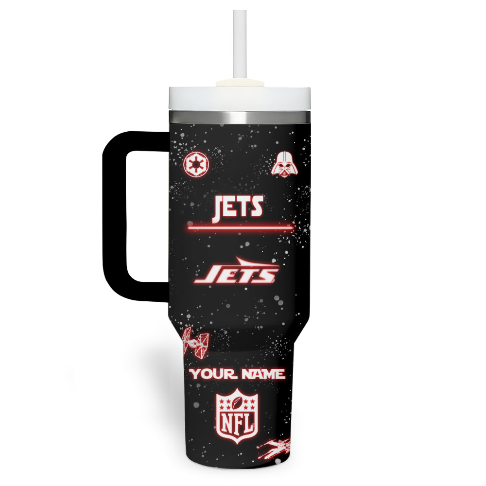 New York Jets NFL Custom Stanley Quencher 40oz Stainless Steel Tumbler With Handle