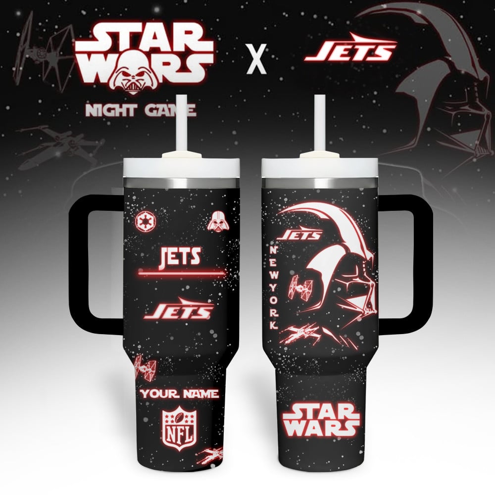 New York Jets NFL Custom Stanley Quencher 40oz Stainless Steel Tumbler With Handle