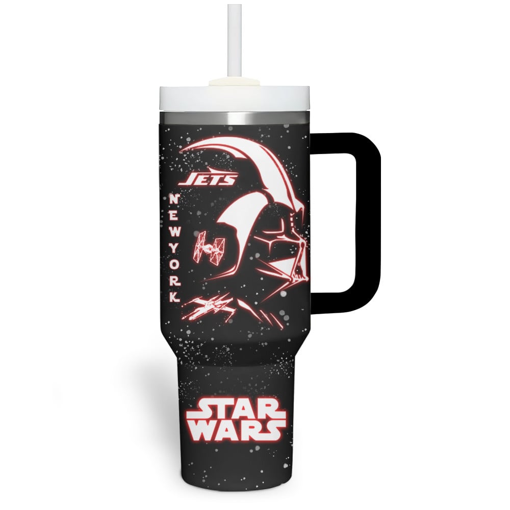 New York Jets NFL Custom Stanley Quencher 40oz Stainless Steel Tumbler With Handle