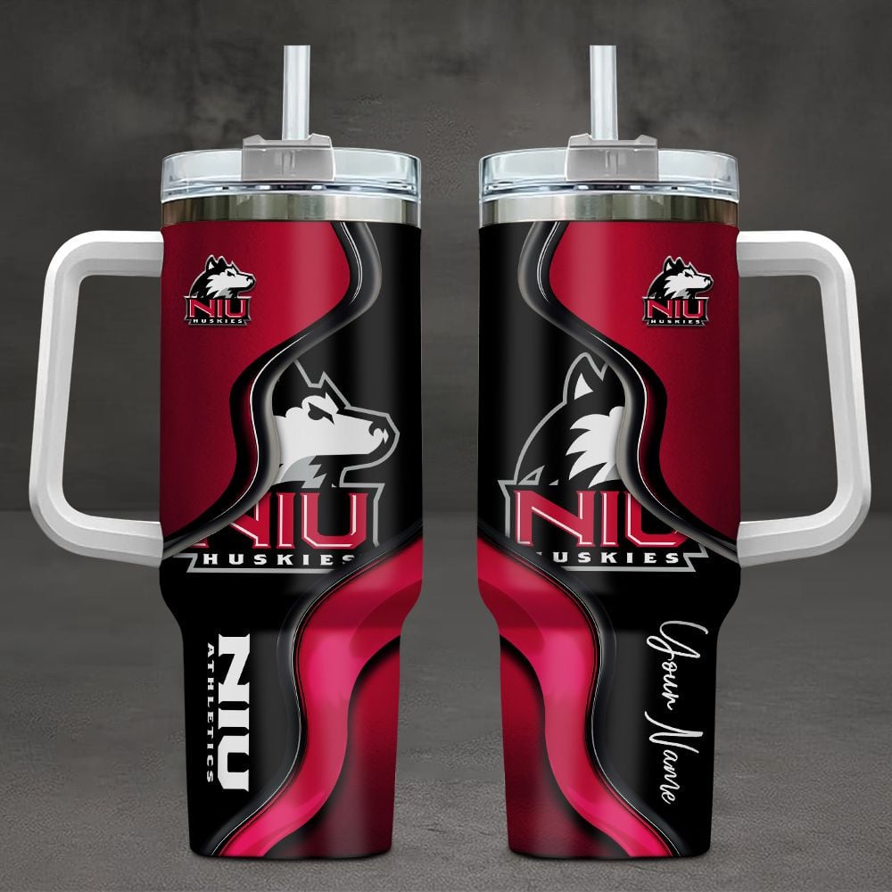 Northern Illinois Huskies NCAA Custom Stanley Quencher 40oz Stainless Steel Tumbler With Handle