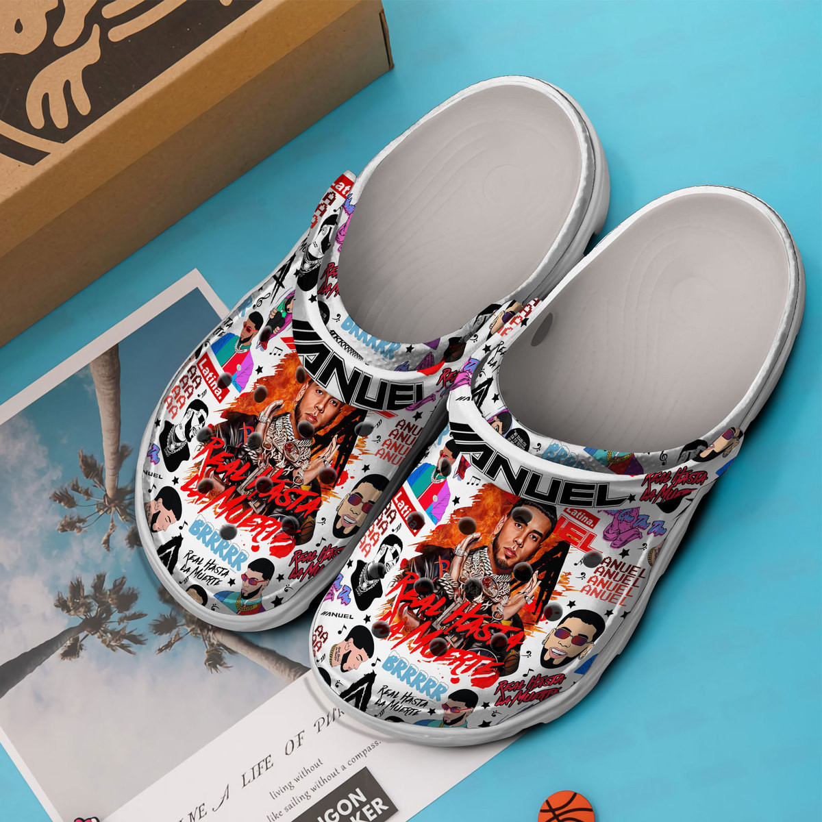 Premium Anuel AA Music Crocs Crocband Clogs Shoes Comfortable For Men Women and Kids