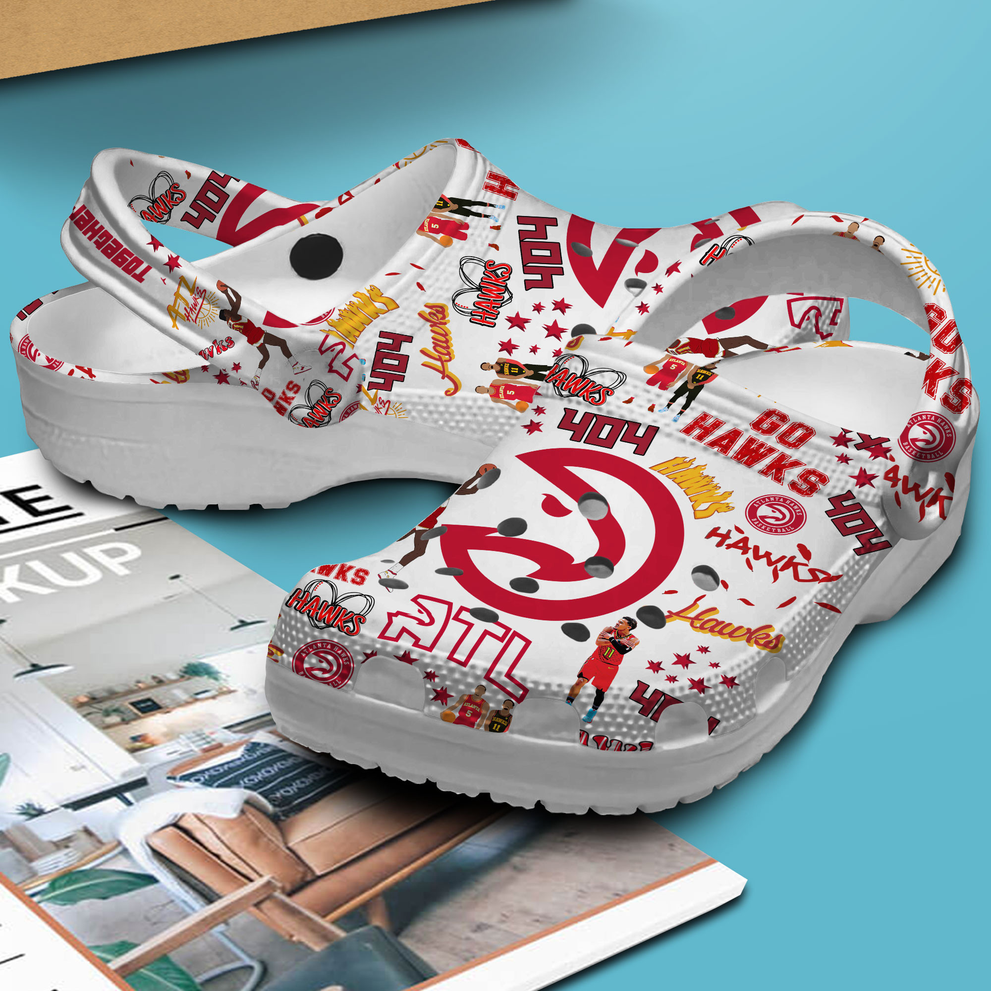 Premium Atlanta Hawks NBA Sport Crocs Crocband Clogs Shoes Comfortable For Men Women and Kids