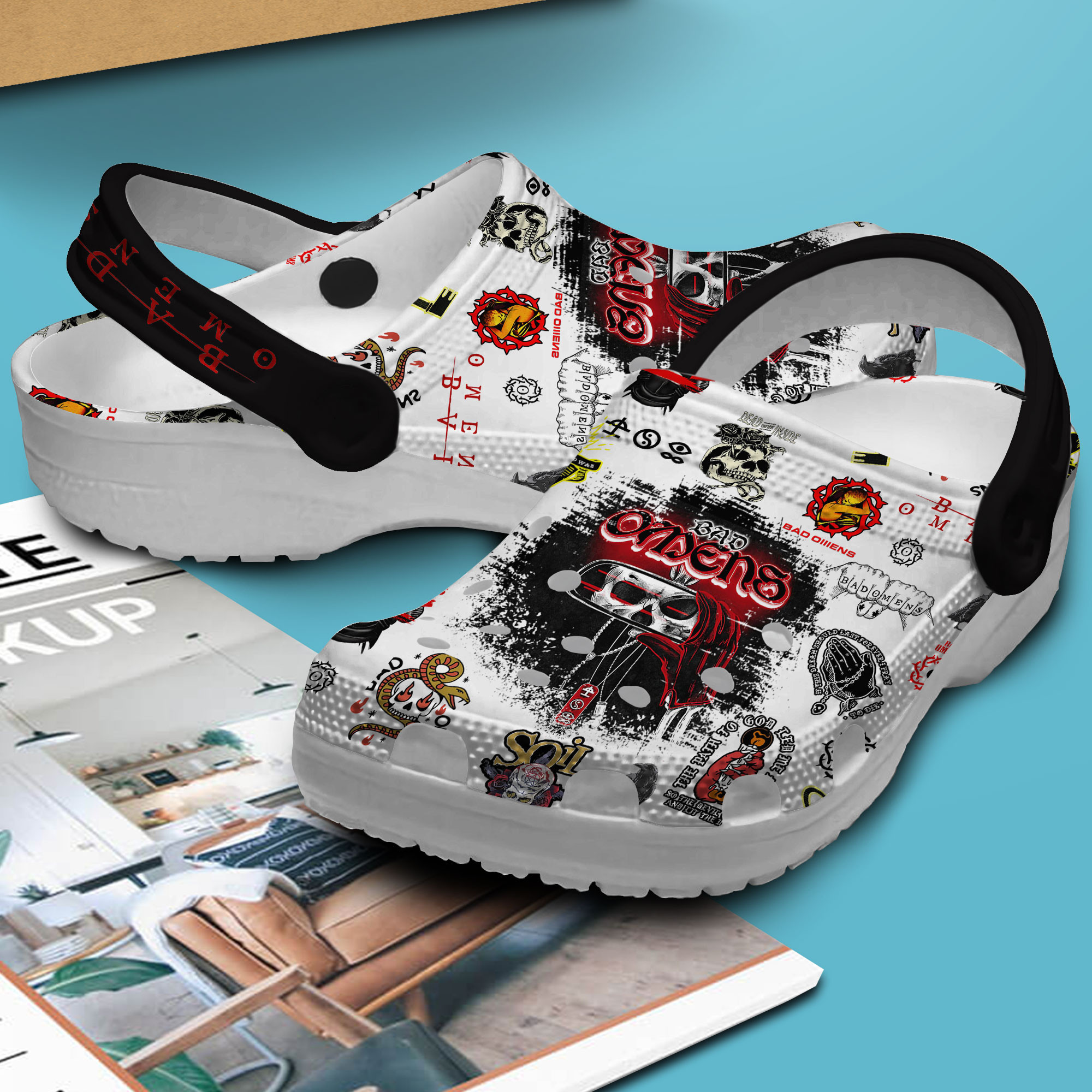 Premium Bad Omens Music Crocs Crocband Clogs Shoes Comfortable For Men Women and Kids