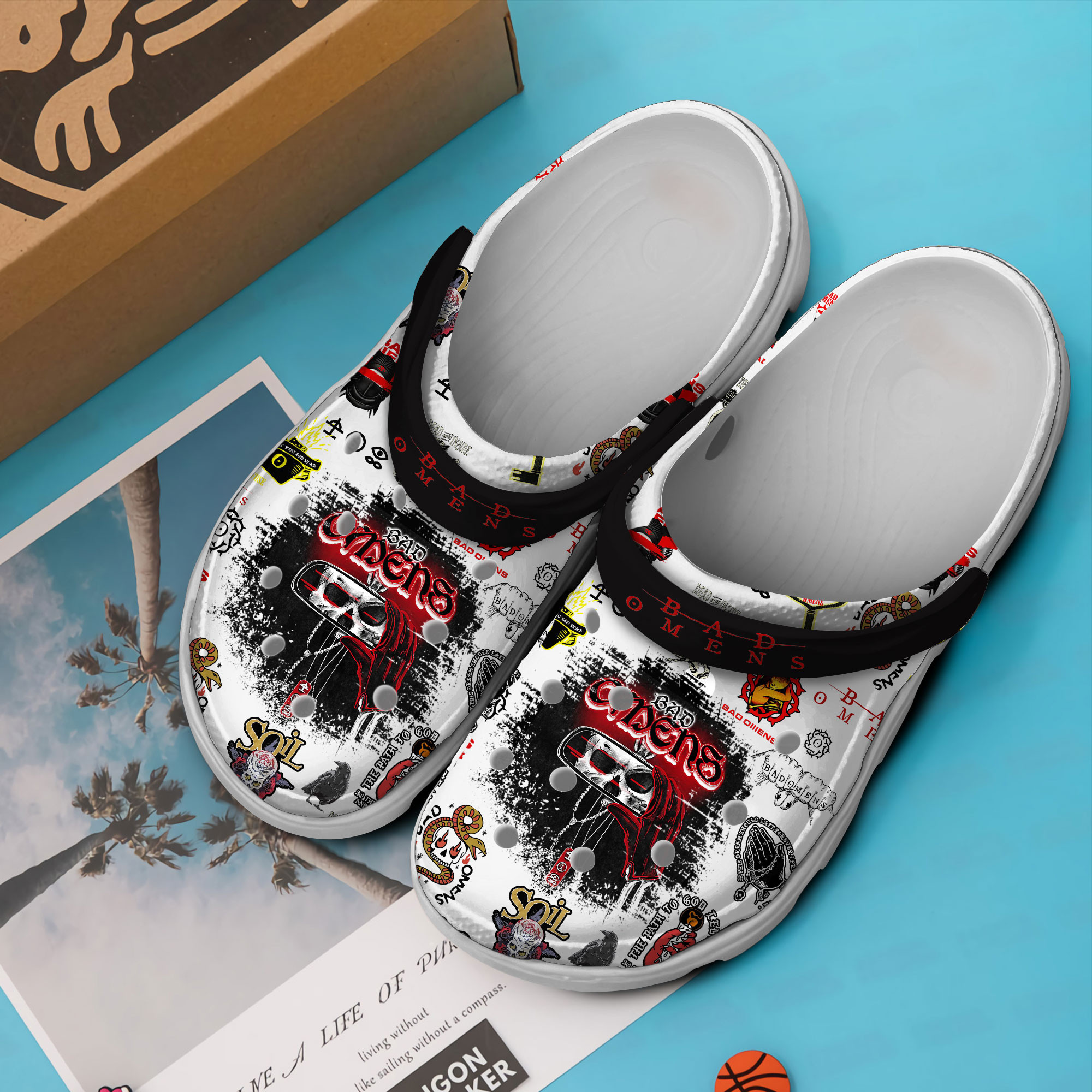 Premium Bad Omens Music Crocs Crocband Clogs Shoes Comfortable For Men Women and Kids
