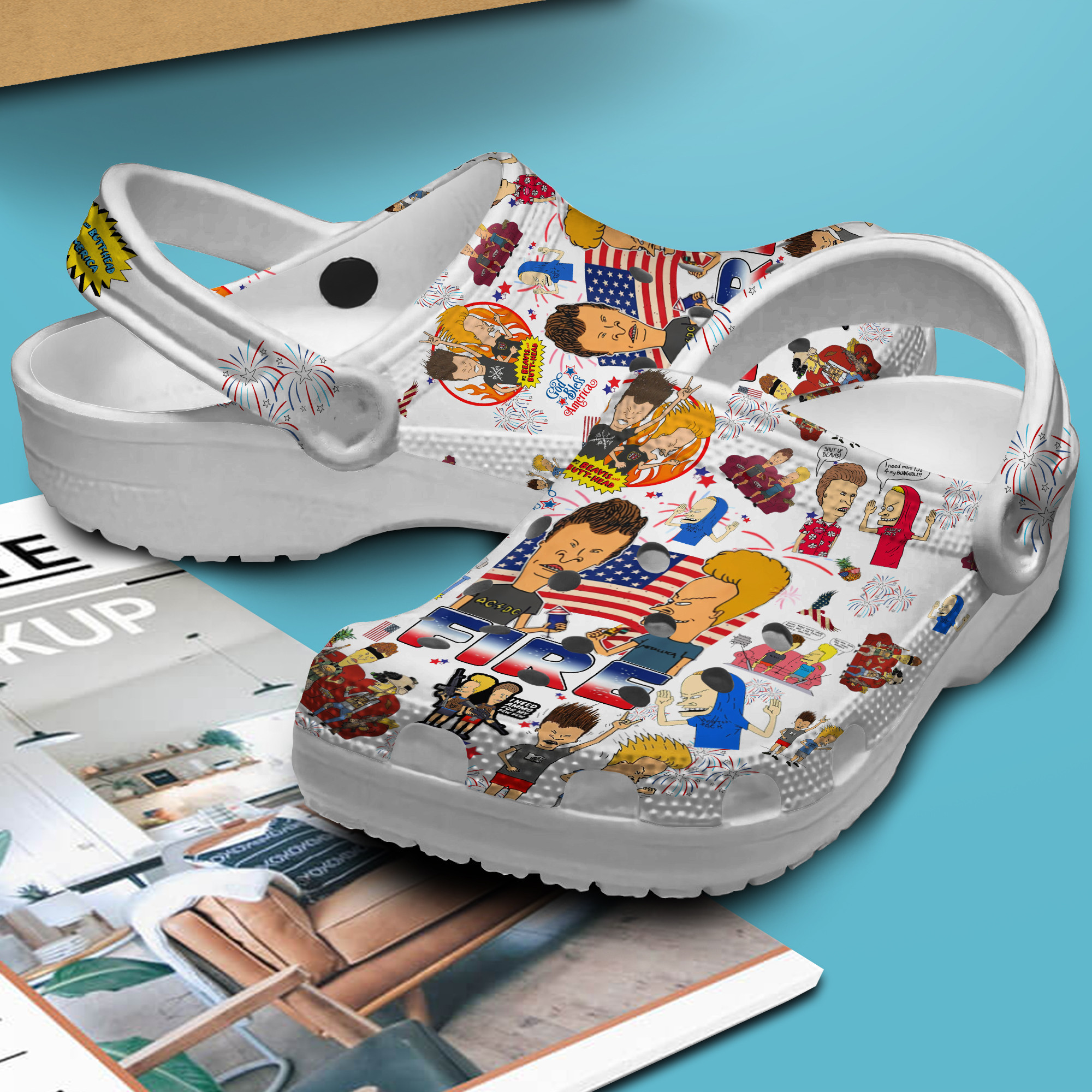 Premium Beavis And Butt Head Do America Cartoon Crocs Crocband Clogs Shoes Comfortable For Men Women and Kids