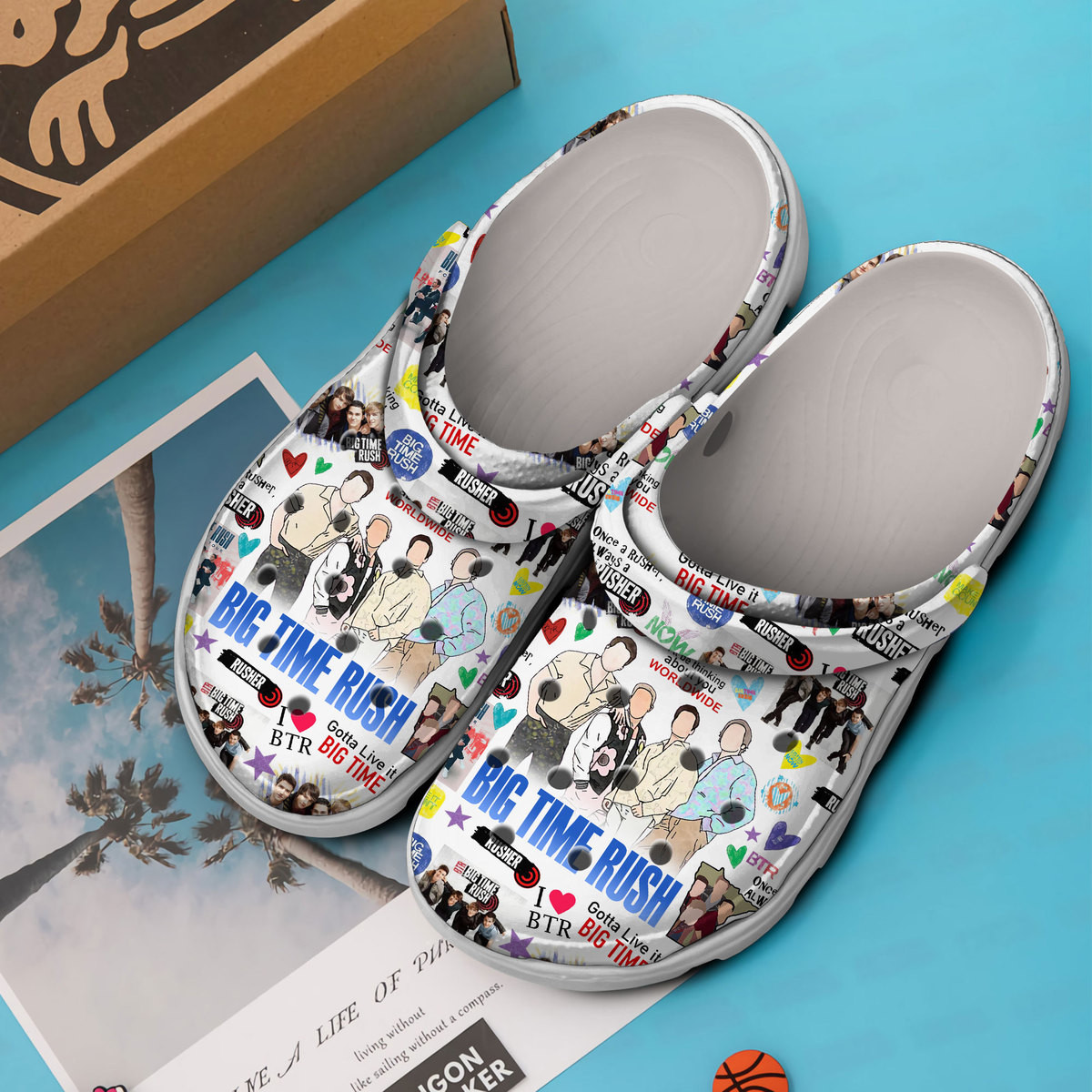 Premium Big Time Rush Music Crocs Crocband Clogs Shoes Comfortable For Men Women and Kids