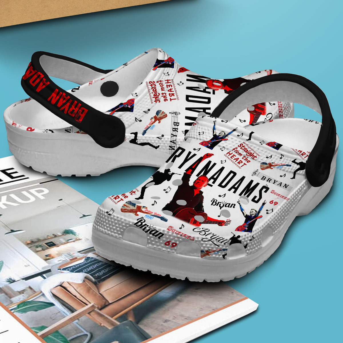 Premium Bryan Adams Music Crocs Crocband Clogs Shoes Comfortable For Men Women and Kids