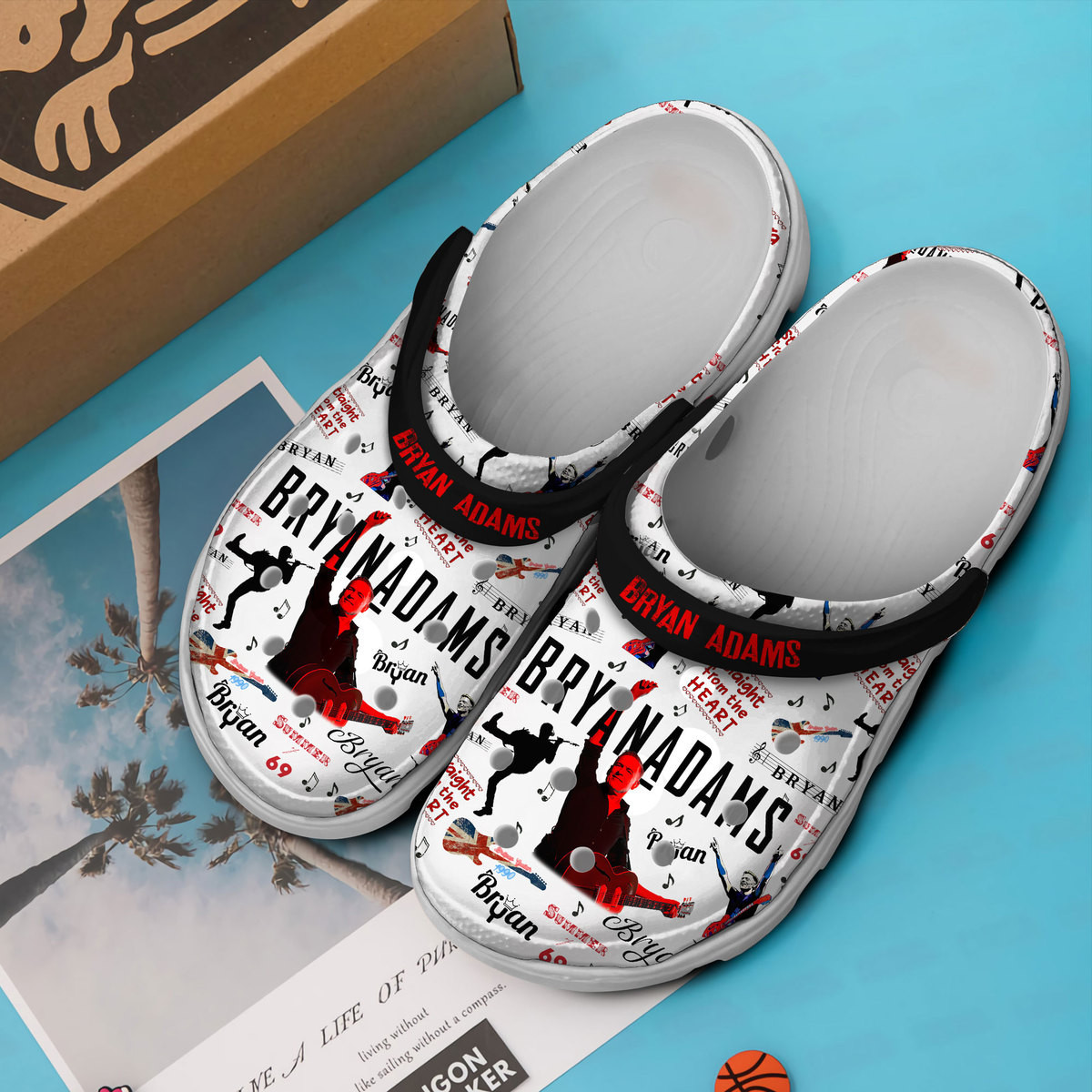 Premium Bryan Adams Music Crocs Crocband Clogs Shoes Comfortable For Men Women and Kids