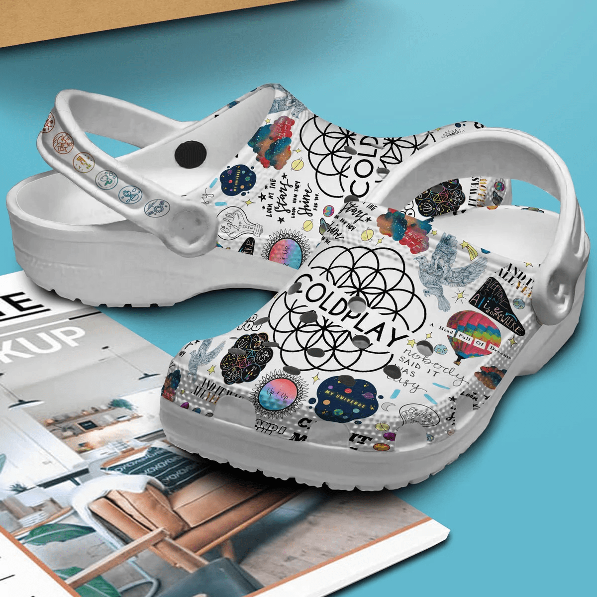 Premium Coldplay Music Crocs Crocband Clogs Shoes Comfortable For Men Women and Kids