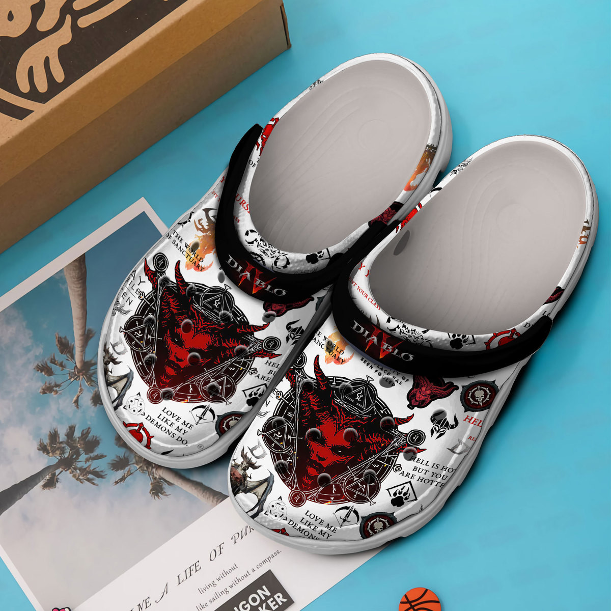 Premium Diablo 4 Game Crocs Crocband Clogs Shoes Comfortable For Men Women and Kids