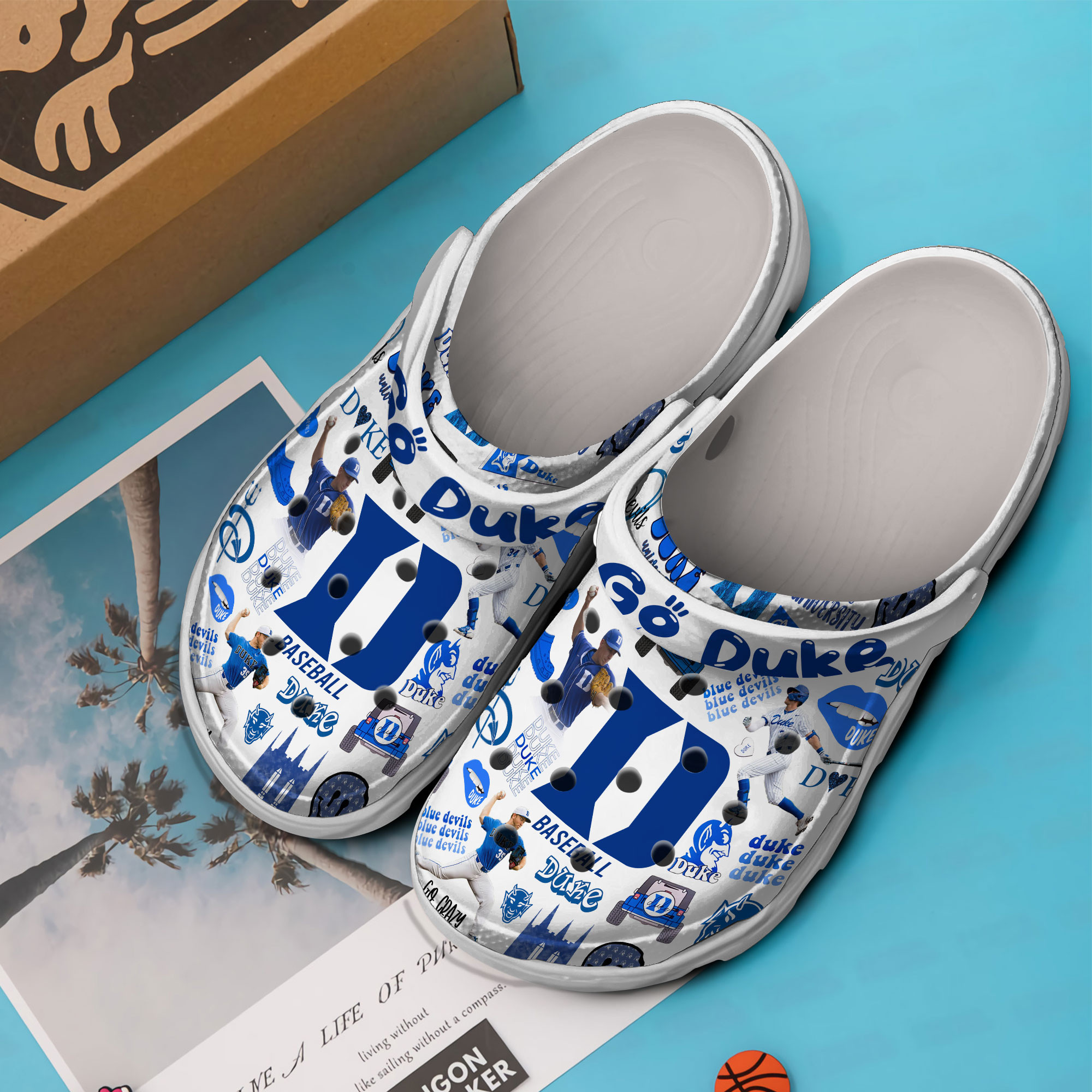 Premium Duke Blue Devils NCAA Sport Crocs Crocband Clogs Shoes Comfortable For Men Women and Kids