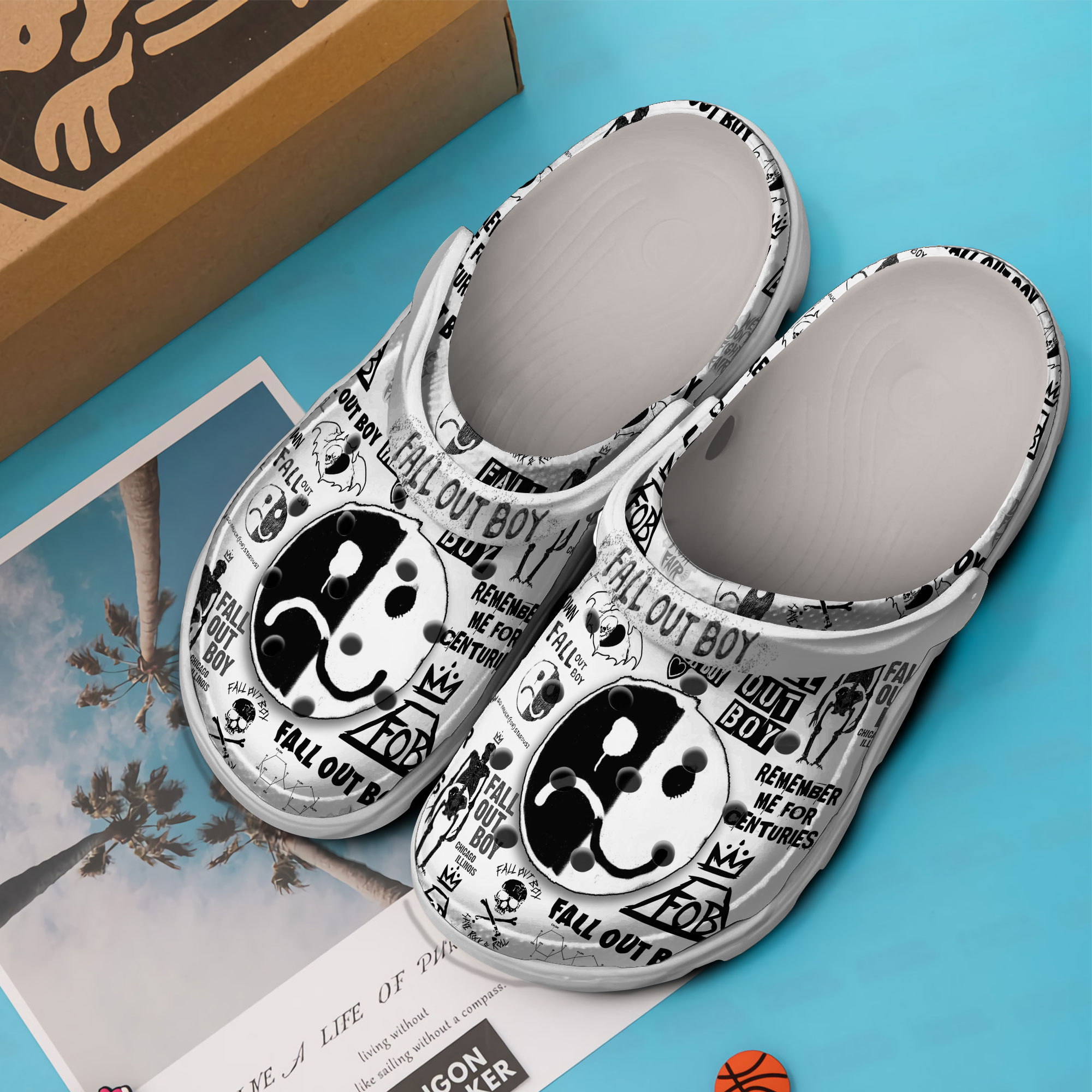 Premium Fall Out Boy Music Crocs Crocband Clogs Shoes Comfortable For Men Women and Kids