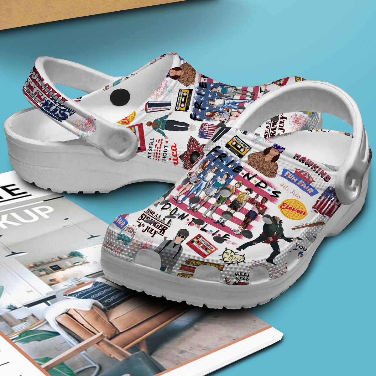 Premium Friends TV Series Crocs Crocband Clogs Shoes Comfortable For Men Women and Kids