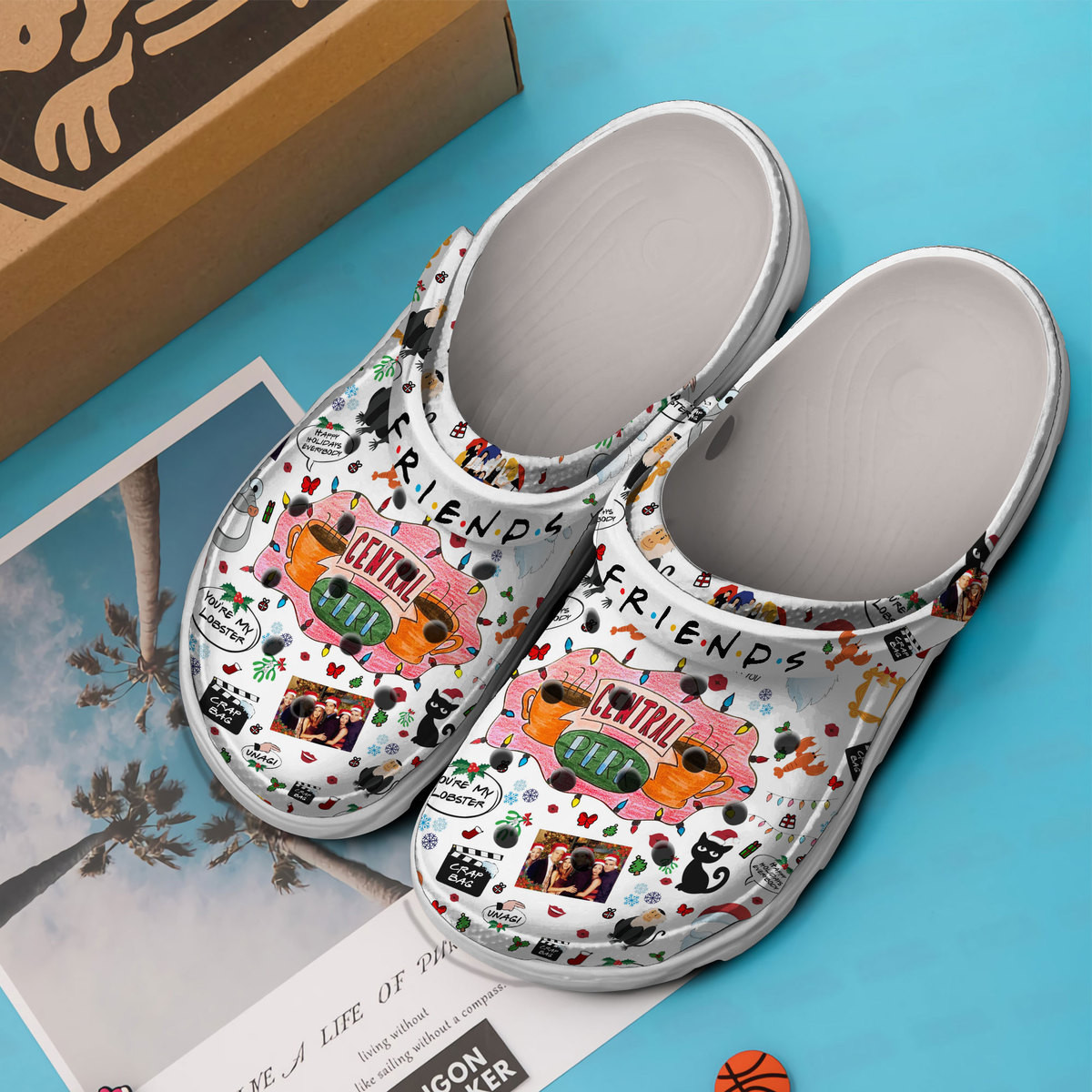 Premium Friends TV Series Crocs Crocband Clogs Shoes Comfortable For Men Women and Kids