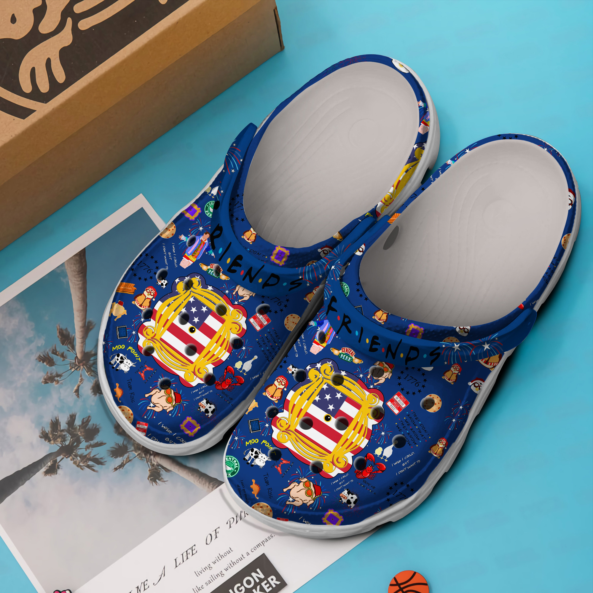 Premium Friends TV Series Crocs Crocband Clogs Shoes Comfortable For Men Women and Kids