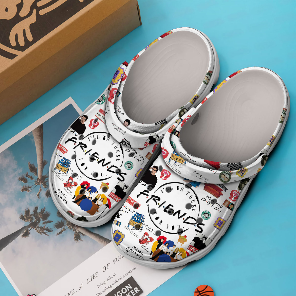 Premium Friends TV Series Crocs Crocband Clogs Shoes Comfortable For Men Women and Kids