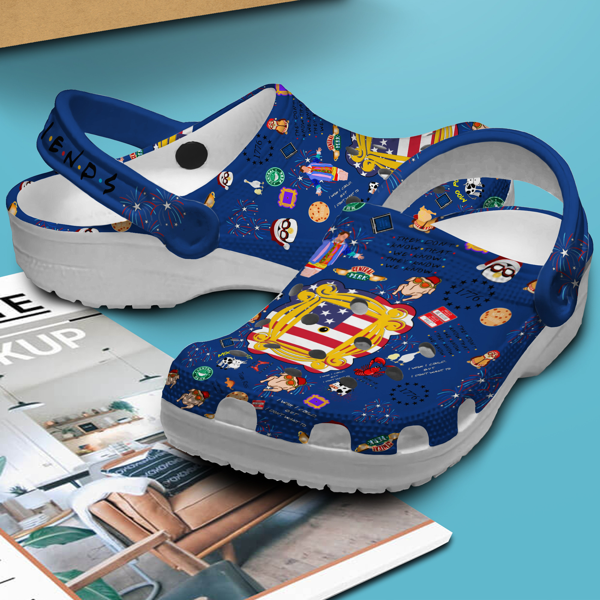 Premium Friends TV Series Crocs Crocband Clogs Shoes Comfortable For Men Women and Kids