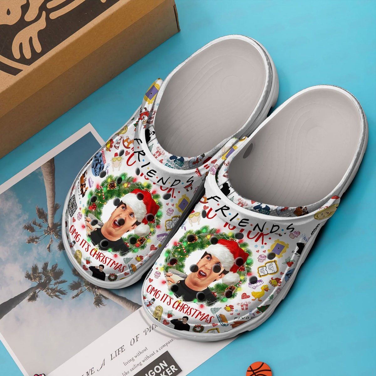 Premium Friends TV Series Crocs Crocband Clogs Shoes Comfortable For Men Women and Kids