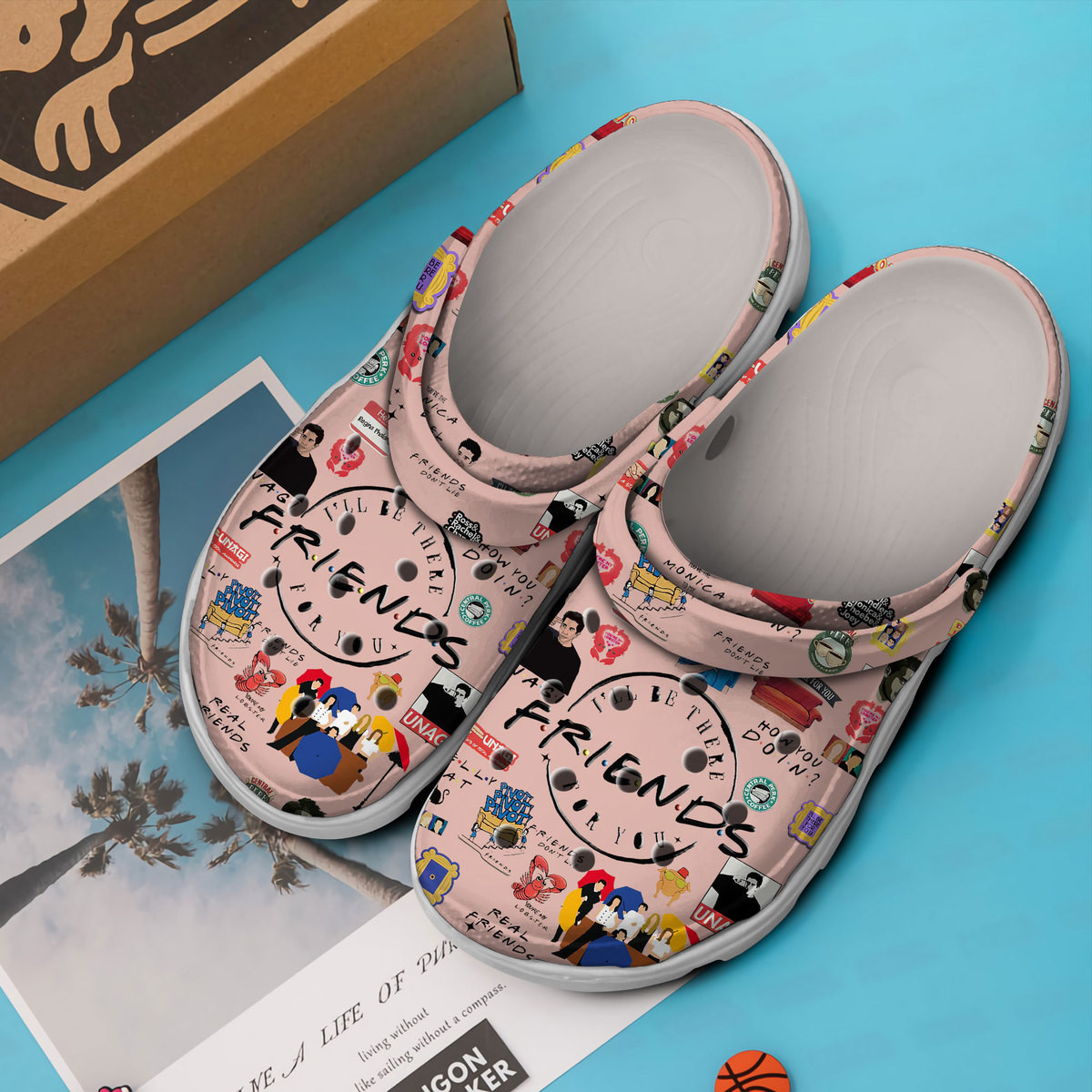 Premium Friends TV Series Crocs Crocband Clogs Shoes Comfortable For Men Women and Kids