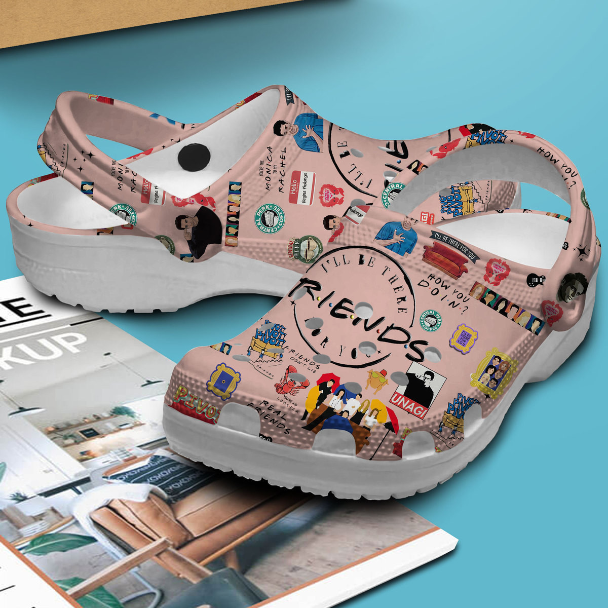 Premium Friends TV Series Crocs Crocband Clogs Shoes Comfortable For Men Women and Kids