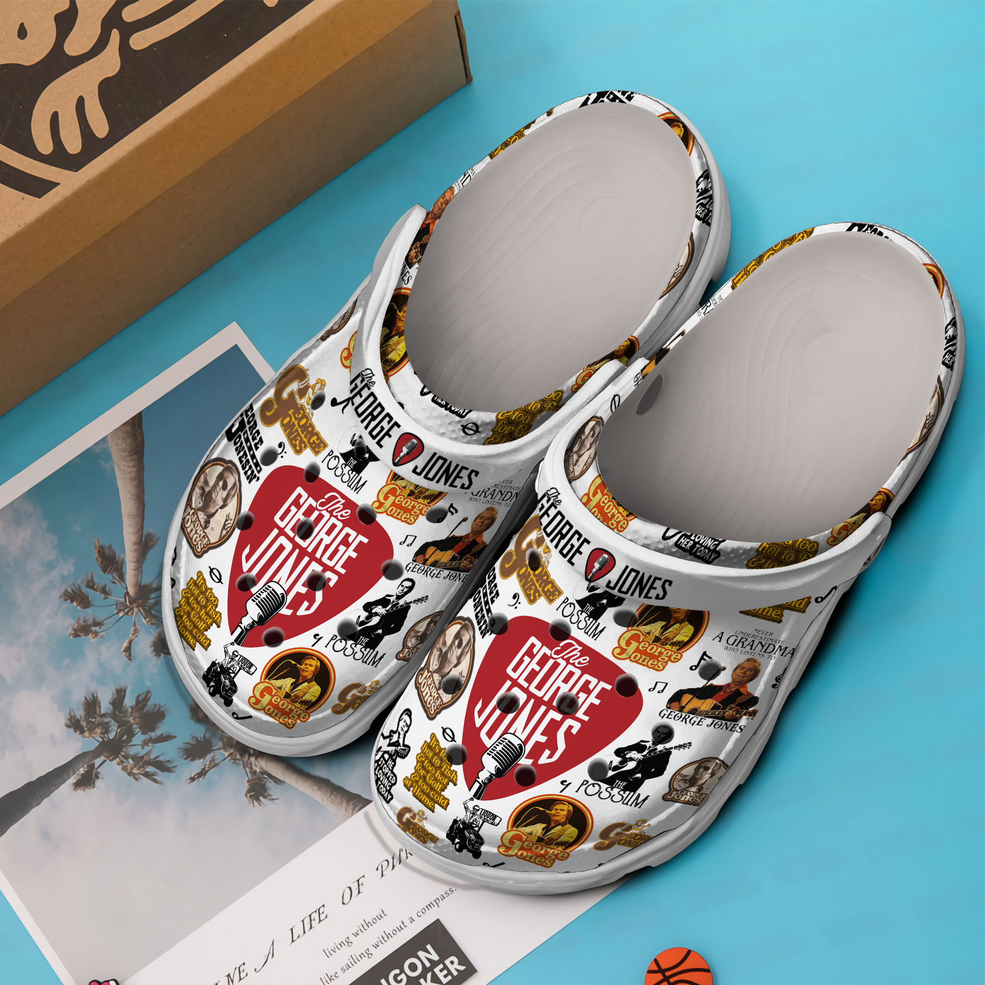 Premium George Jones Music Crocs Crocband Clogs Shoes Comfortable For Men Women and Kids