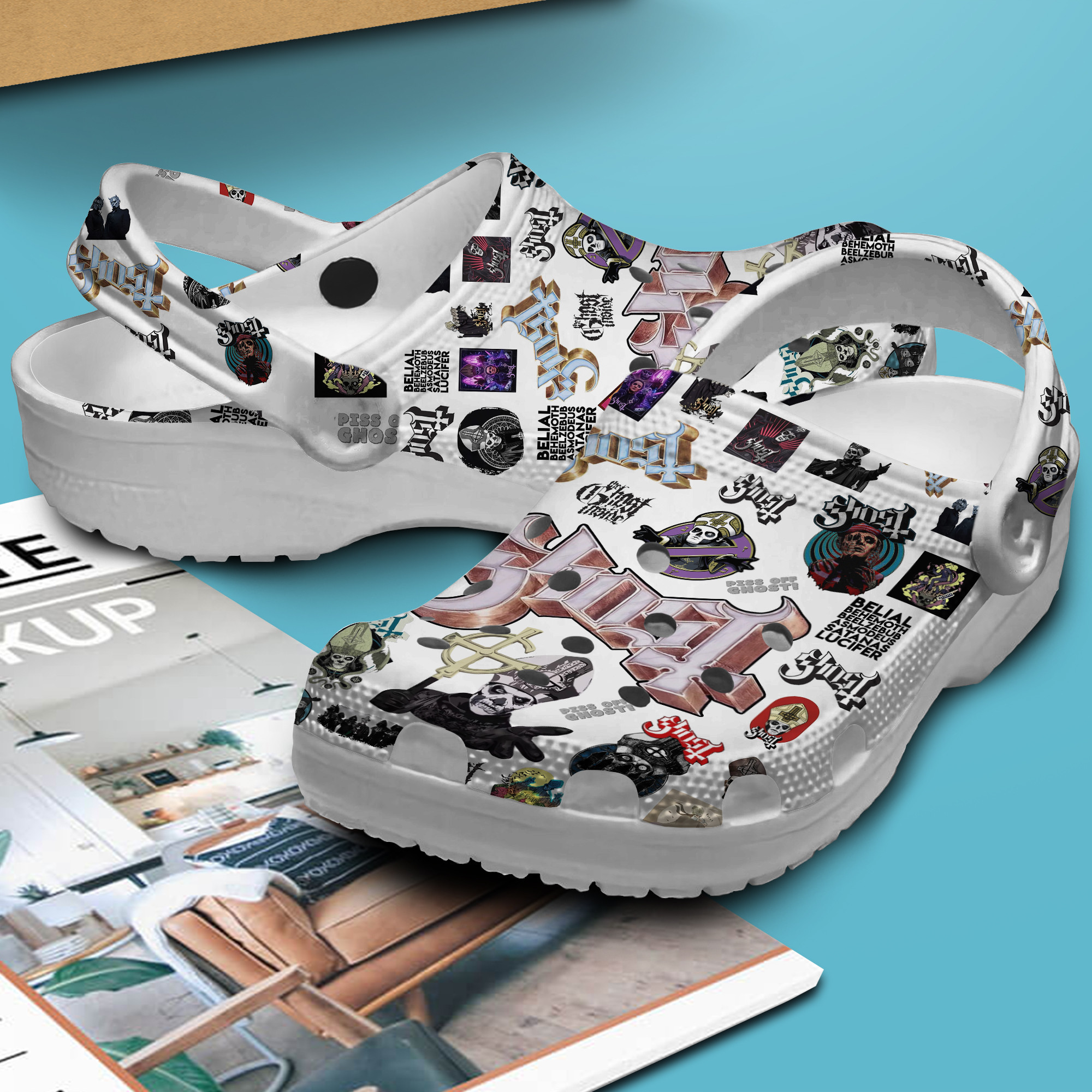 Premium Ghost Music Crocs Crocband Clogs Shoes Comfortable For Men Women and Kids