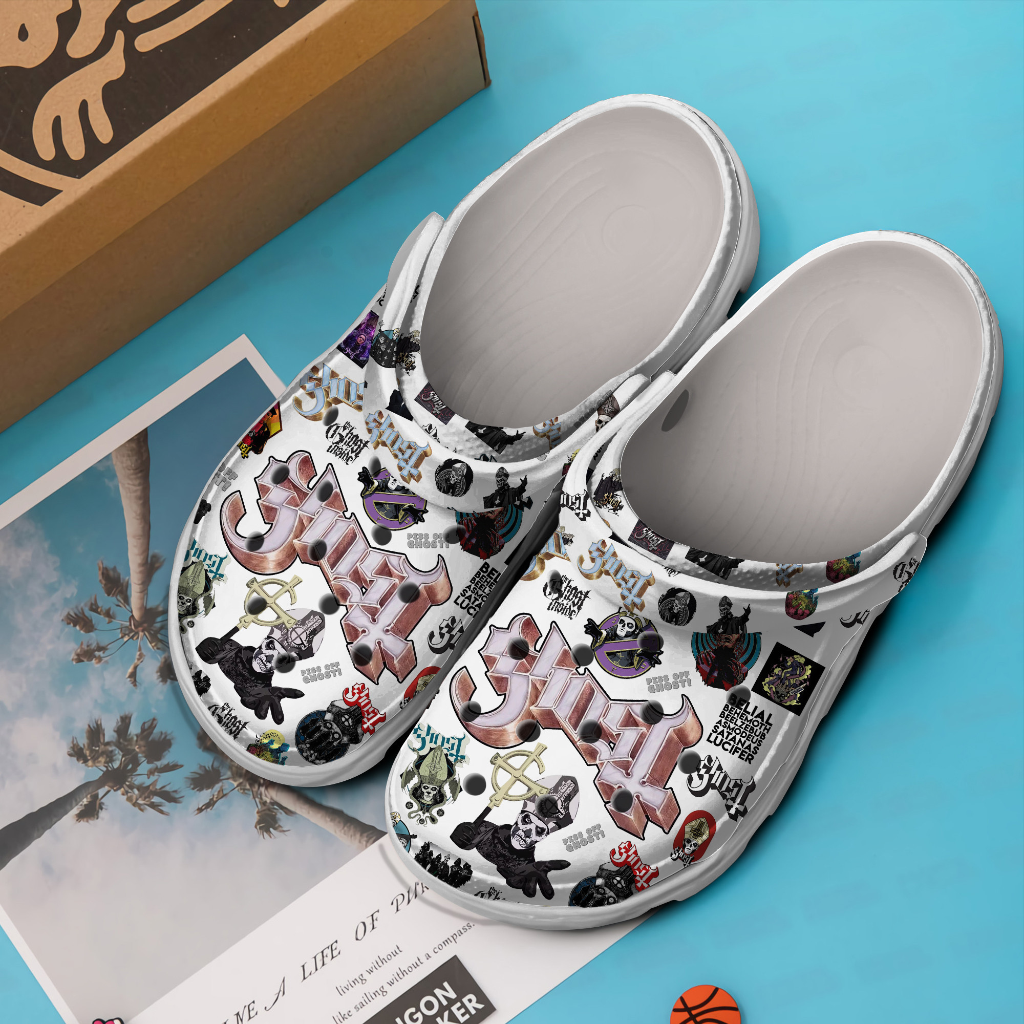 Premium Ghost Music Crocs Crocband Clogs Shoes Comfortable For Men Women and Kids