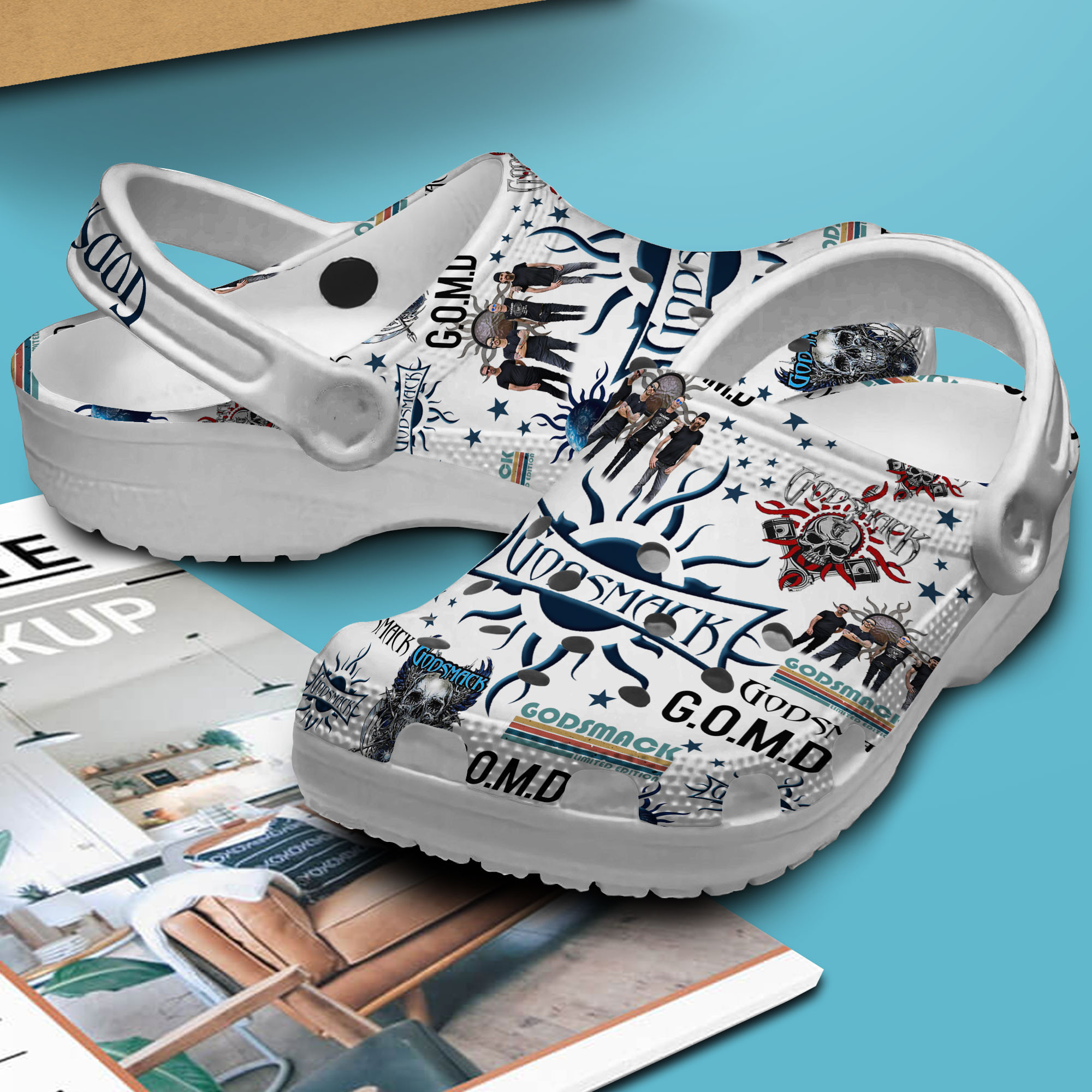 Premium Godsmack Music Crocs Crocband Clogs Shoes Comfortable For Men Women and Kids