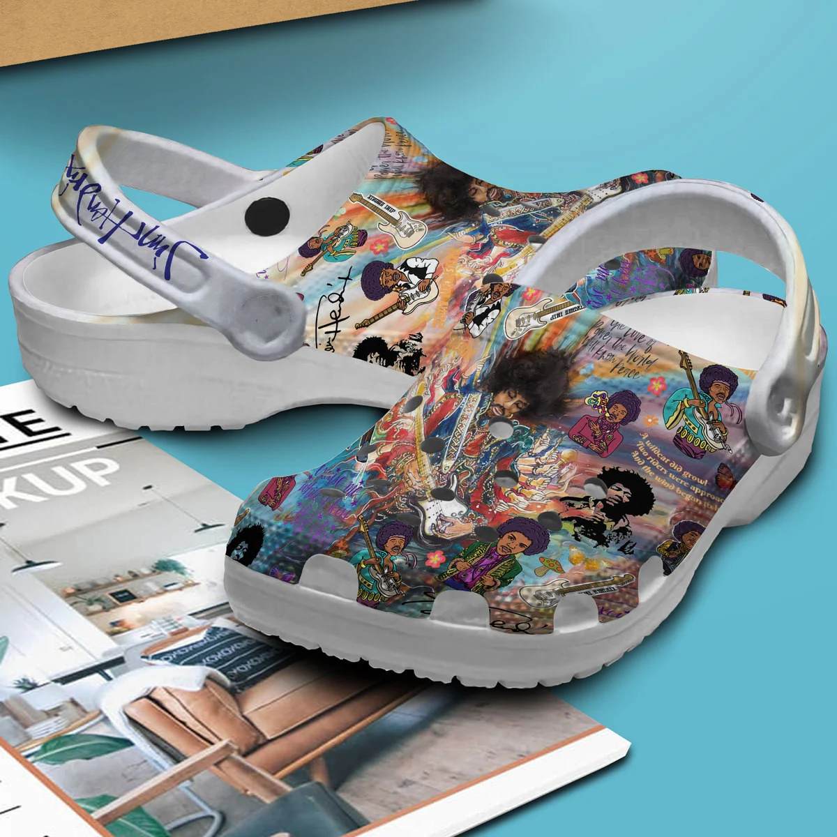 Premium Jimi Hendrix Music Crocs Crocband Clogs Shoes Comfortable For Men Women and Kids