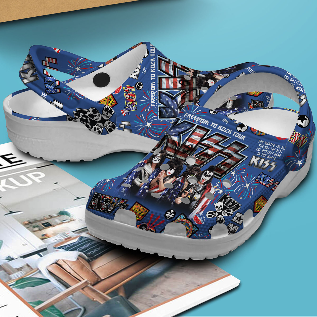 Premium Kiss Music Crocs Crocband Clogs Shoes Comfortable For Men Women and Kids