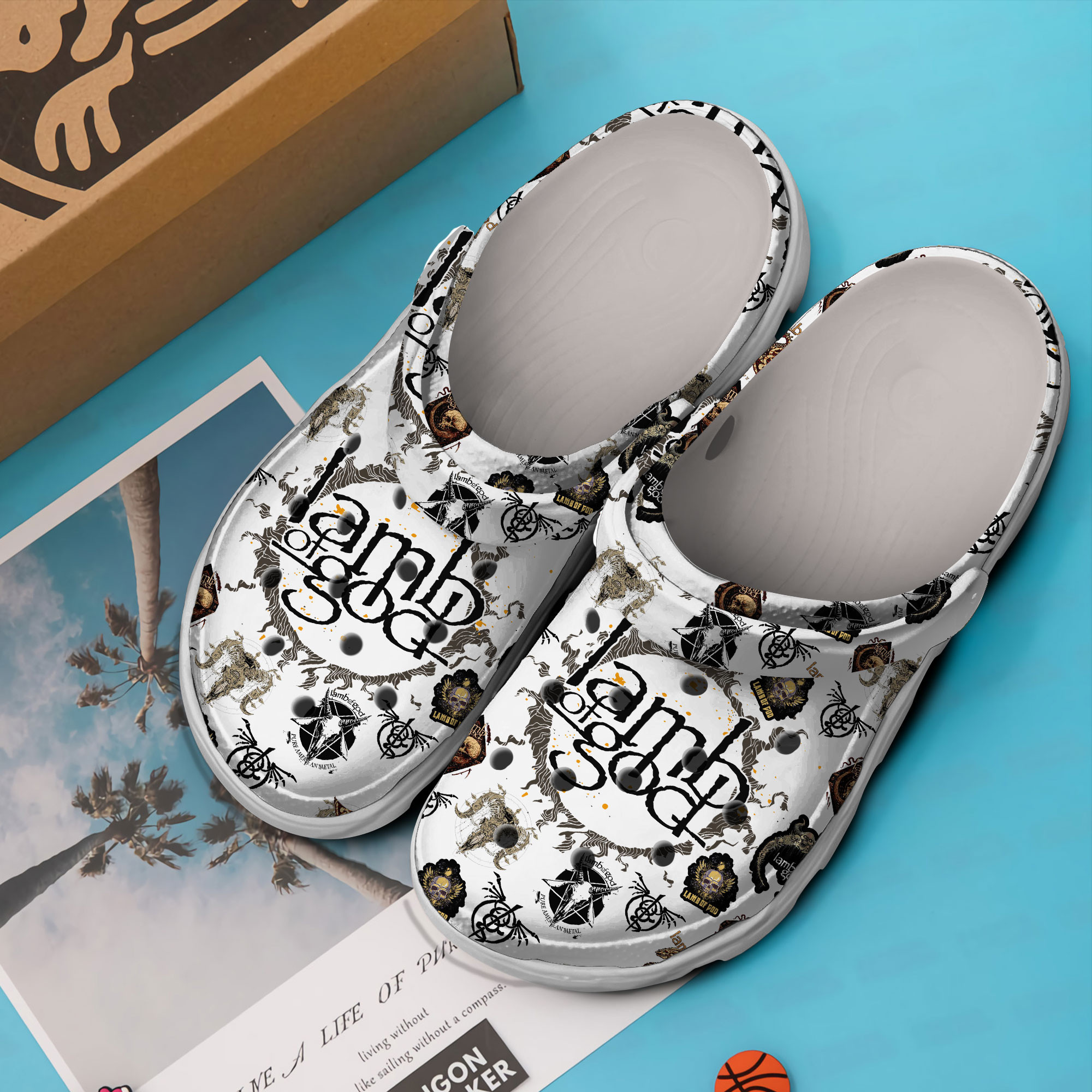 Premium Lamb Of God Music Crocs Crocband Clogs Shoes Comfortable For Men Women and Kids