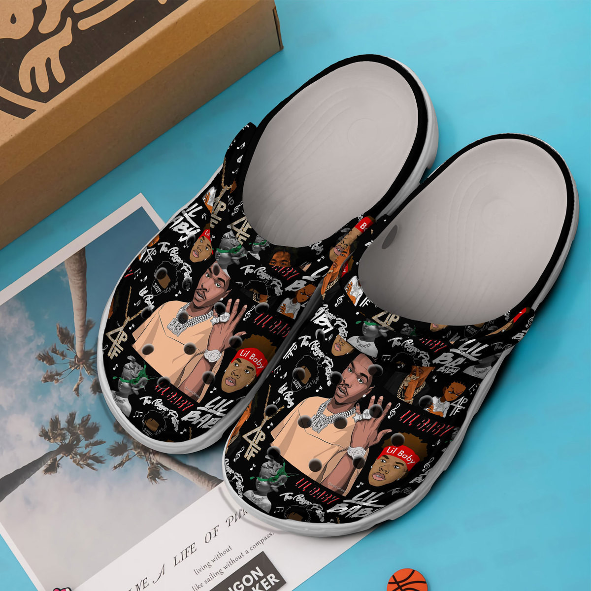 Premium Lil Baby Music Crocs Crocband Clogs Shoes Comfortable For Men Women and Kids