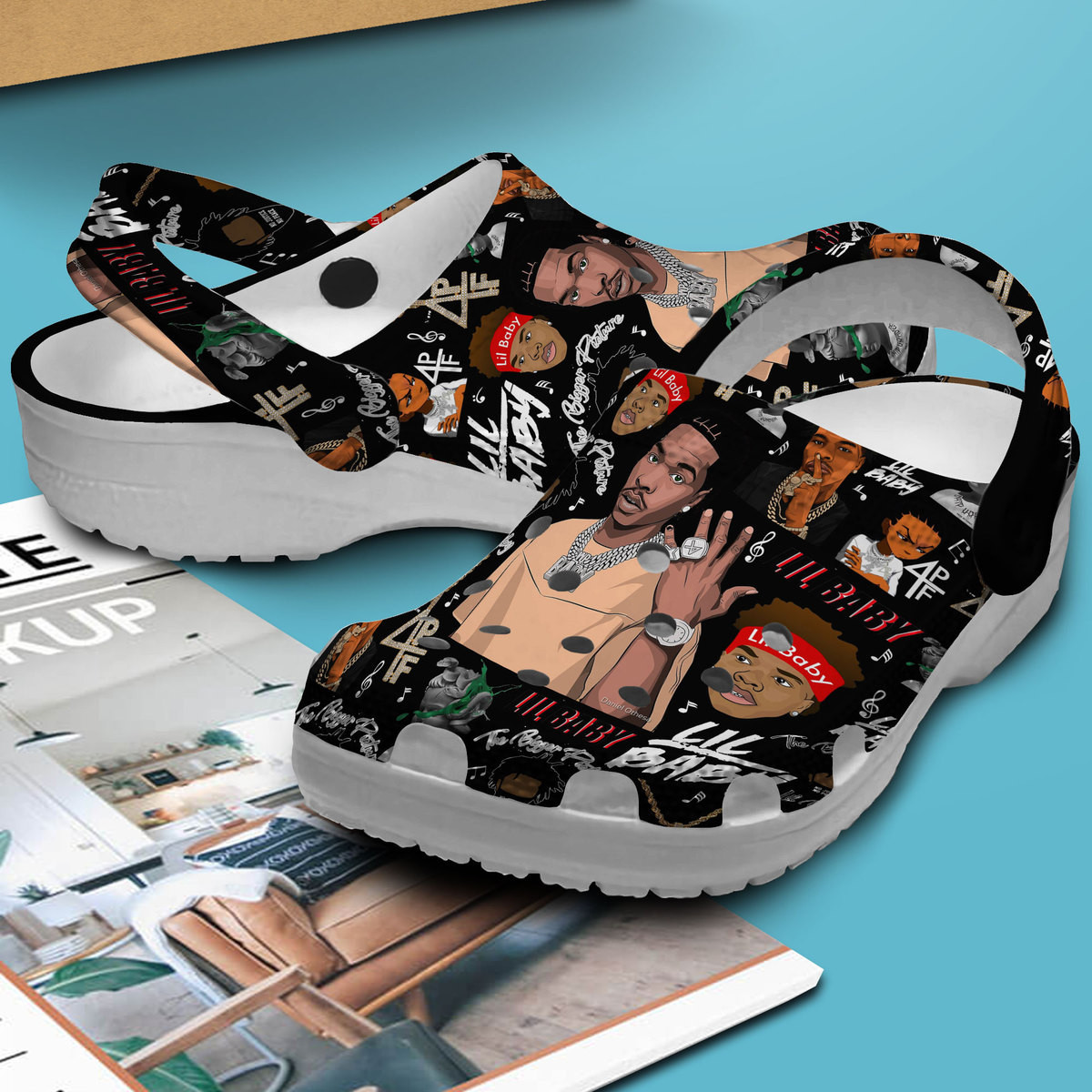 Premium Lil Baby Music Crocs Crocband Clogs Shoes Comfortable For Men Women and Kids