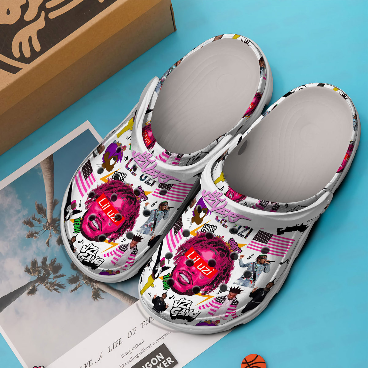 Premium Lil Uzi Vert Music Crocs Crocband Clogs Shoes Comfortable For Men Women and Kids